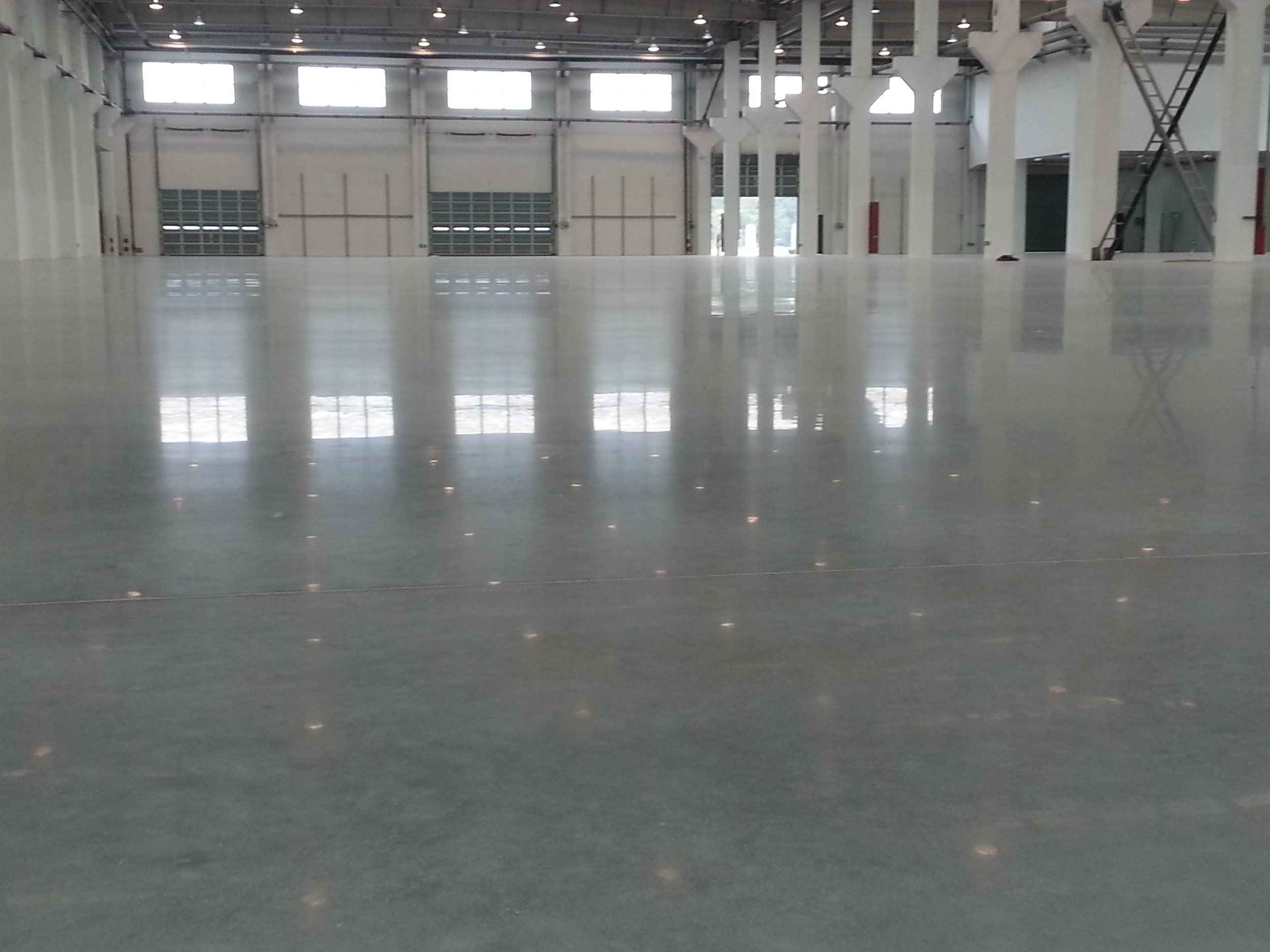 Industrial floor polished concrete