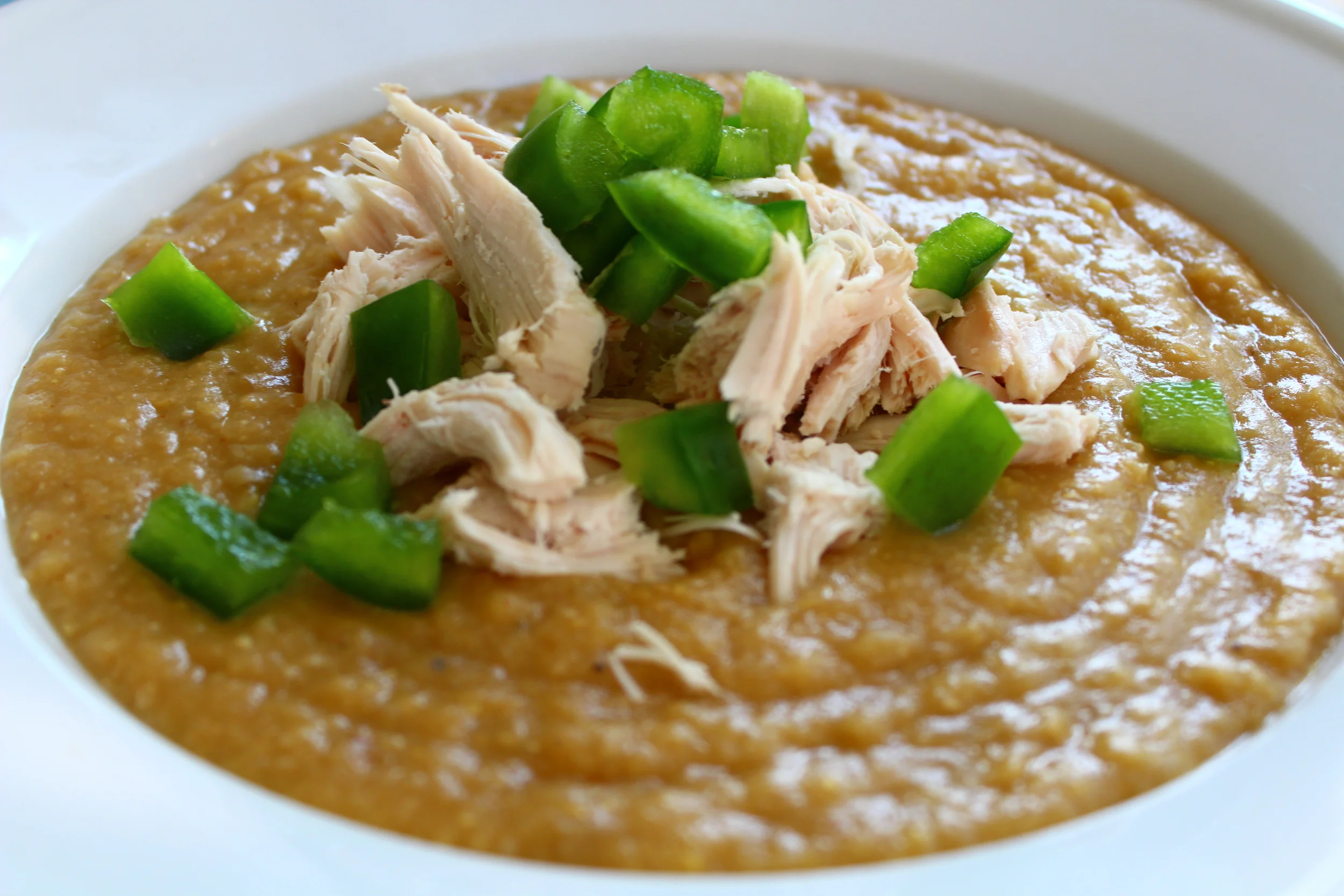 Spicy Creamy Corn Soup Without the Cream