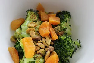 Pistachio and Apricot Roasted Broccoli