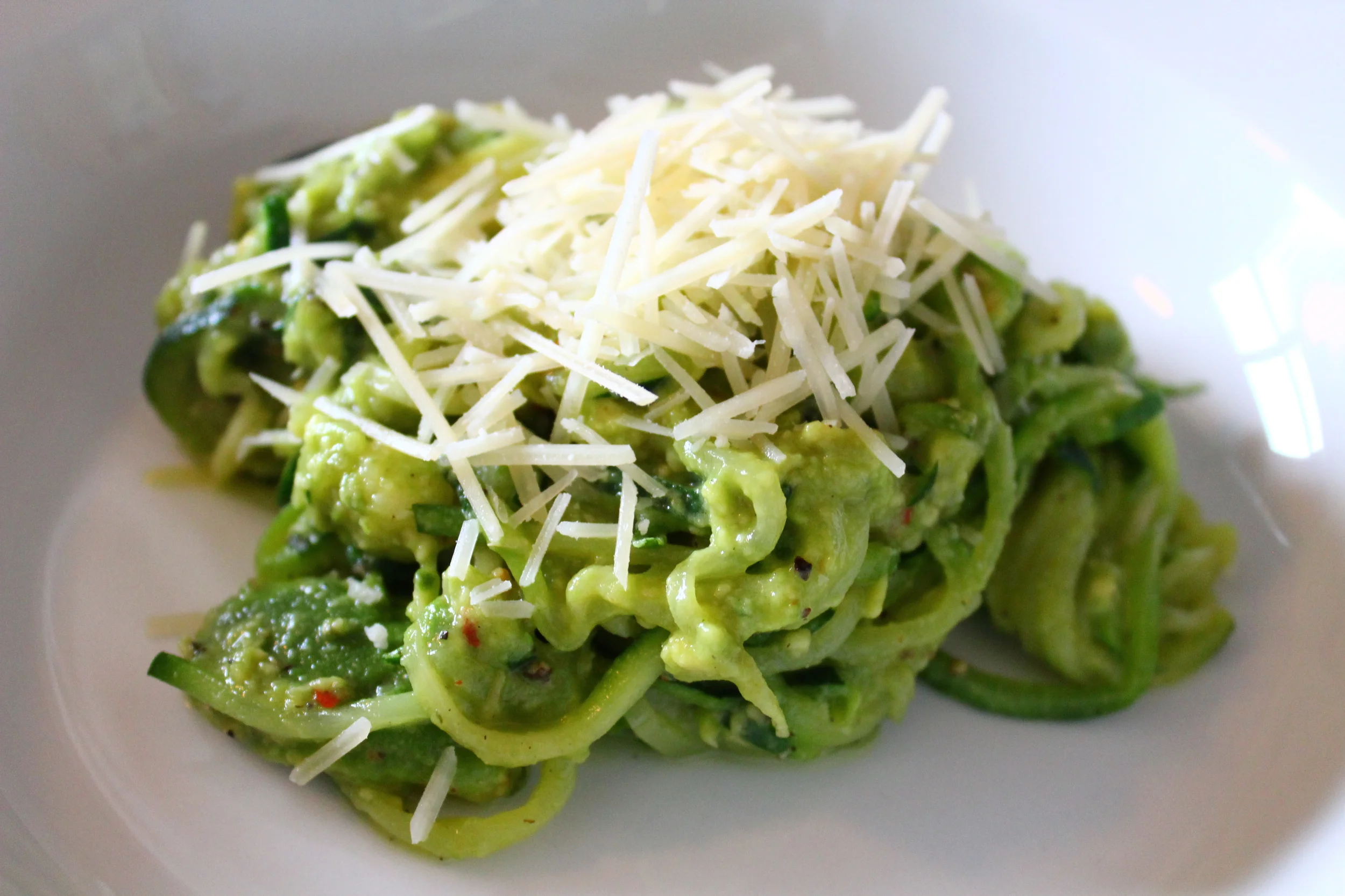 Zucchini Pasta with Avocado Sauce