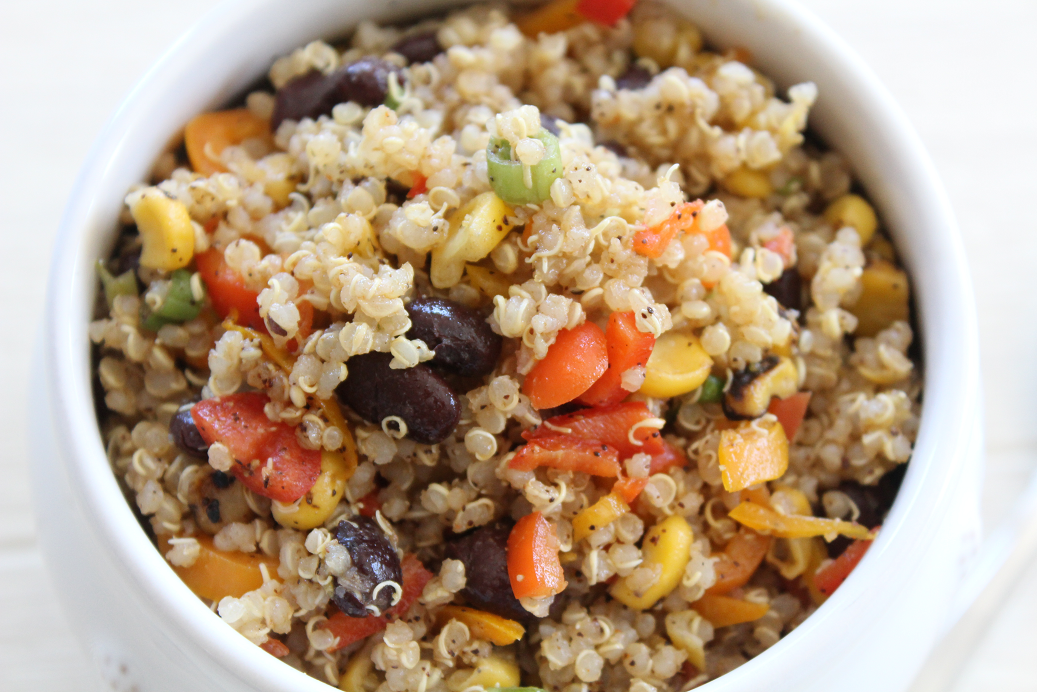 This recipe is a crowd-pleaser! Colorful and delicious, Mexican Fiesta Quinoa Salad is the perfect recipe for healthy meal prepped lunches, quick weeknight dinners, or part of a festive summer BBQ!