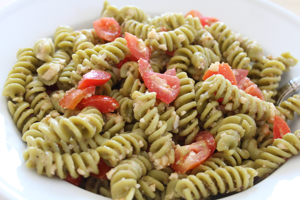 Parmesan Pasta Salad with Fresh Tomatoes | Healthy Chelsea