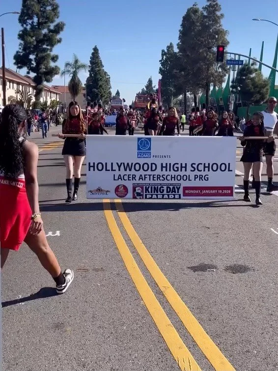 The @hollywoodhighsheiks Marching Band and Dance Guard brought that ⭐️star energy to the Los Angeles Martin Luther King Day Parade yesterday. 
#Mlkparadela
#losangeles
#hollyywoodhighshieks
#hhsmarchingband
#hhsdanceband