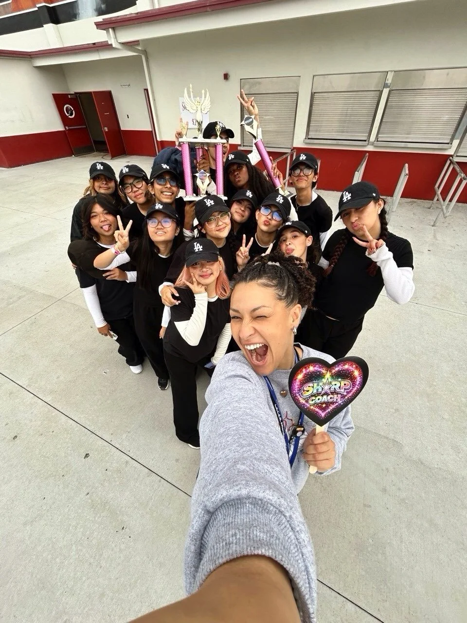 CONGRATULATIONS to @lacerafterschool dance team @marshallhs for placing 🥇1st place in their Hip Hop Large Team Category and for also winning the sportsmanship award at the @sharpinternational competition!

#dancecompetition 
#losangeles 
#highschool