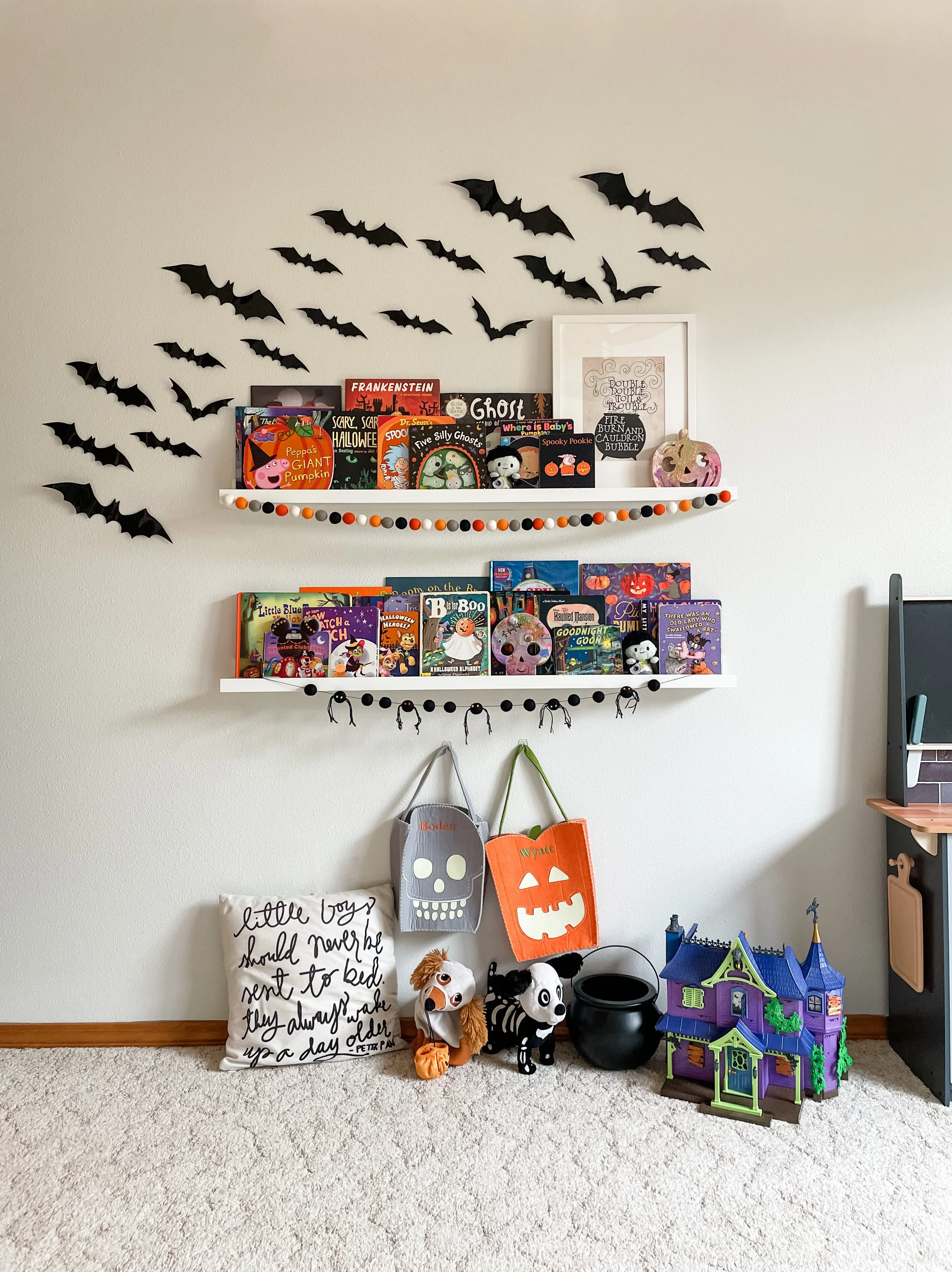 Kids Halloween Bookshelf