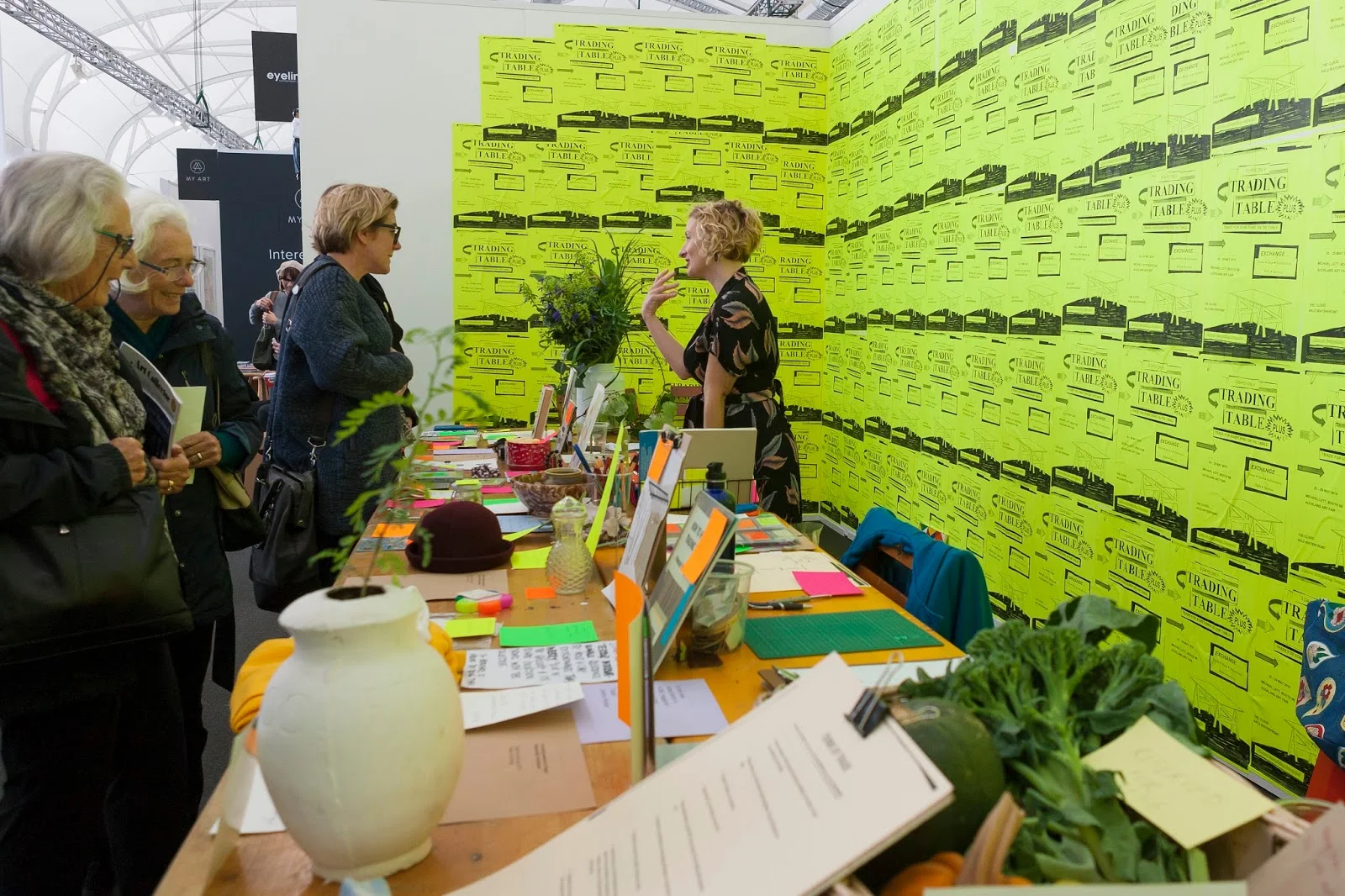 Eve Armstrong, Trading Table, 2003 to current, Various sites New Zealand pictured at the Auckland Art Fair 2016
