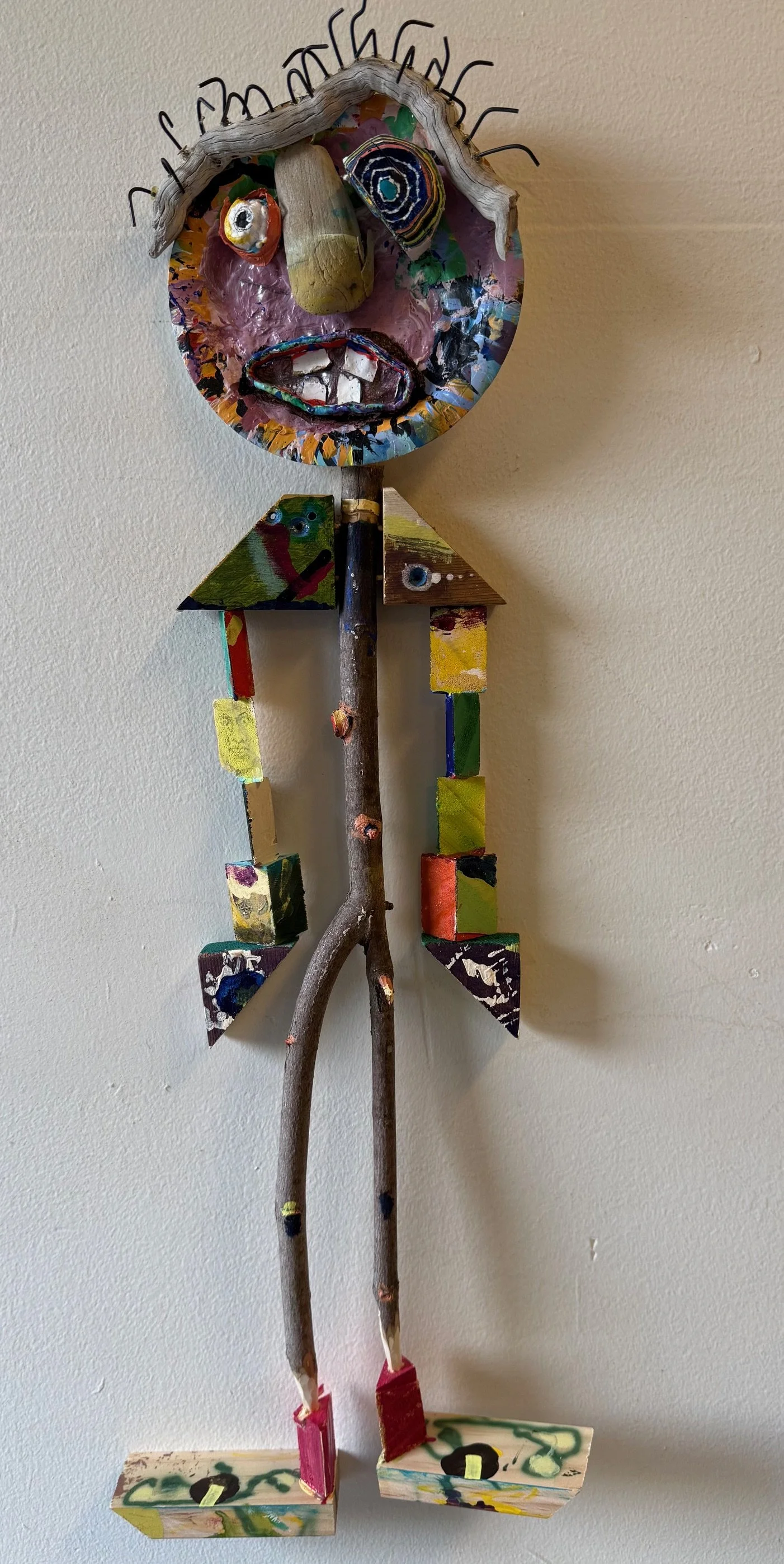 Artist Confused While Wearing Magenta Socks