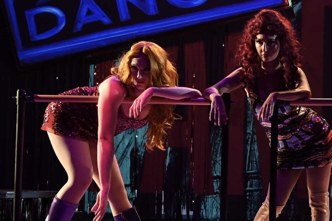 Jacqueline Neeley* (Helene), Erin Rose Solorio* (Nickie) in San Jose Stage Company’s “Sweet Charity” June 4–29, 2025