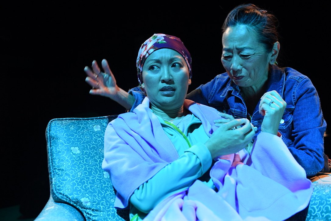    (left) NICOLE TUNG* and (right) KEIKO CARREIRO*      Credit: Dave Lepori      Production photos for&nbsp;San Jose Stage Company’s production of BALD SISTERS&nbsp;by&nbsp;VICHET CHUM and directed by JEFFREY LO.      Date: September 13, 2023   