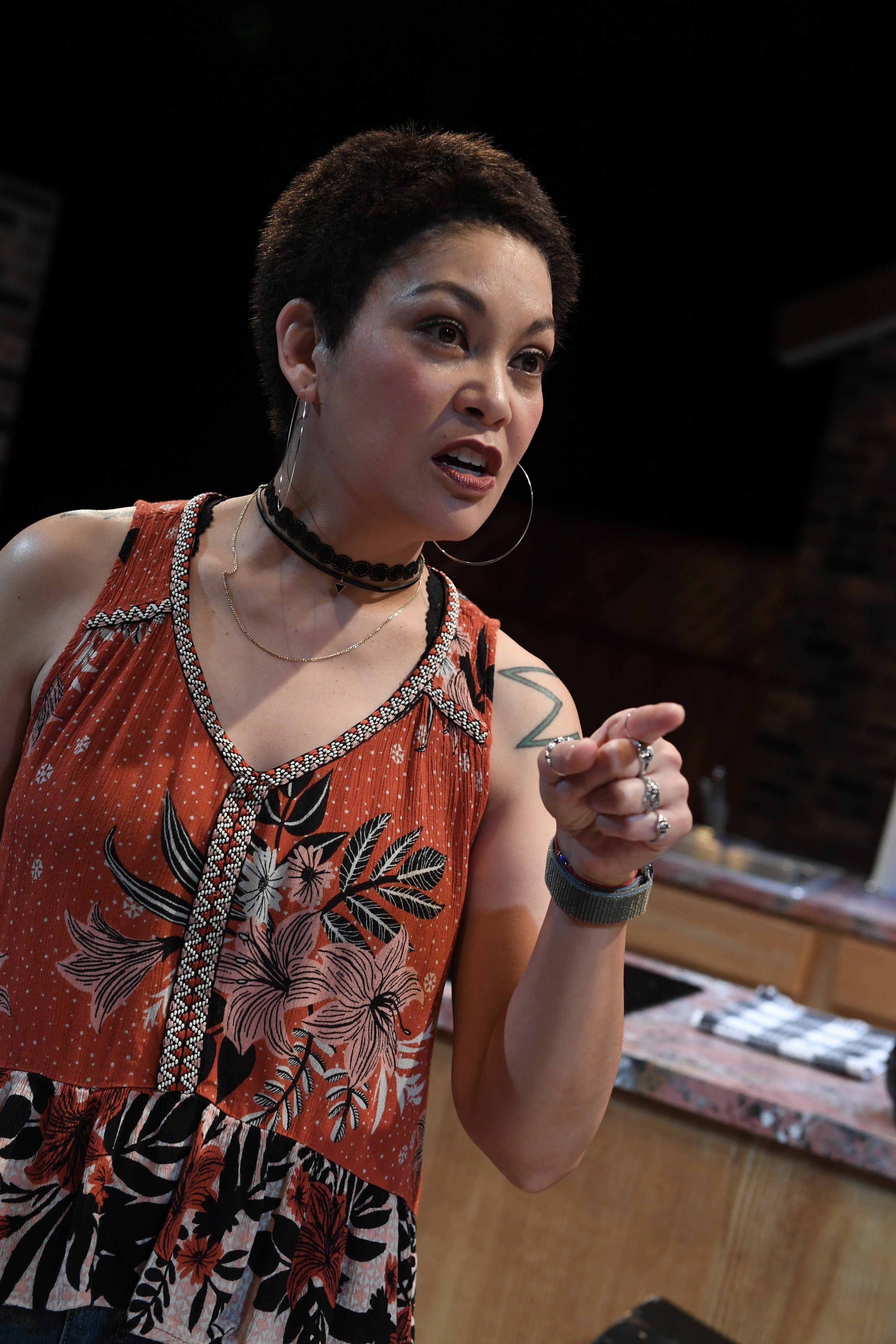    RINABETH APOSTOL*      Credit: Dave Lepori      Productions photos for San Jose Stage Company’s production of BALD SISTERS by VICHET CHUM and directed by JEFFREY LO.      Date: September 13, 2023   