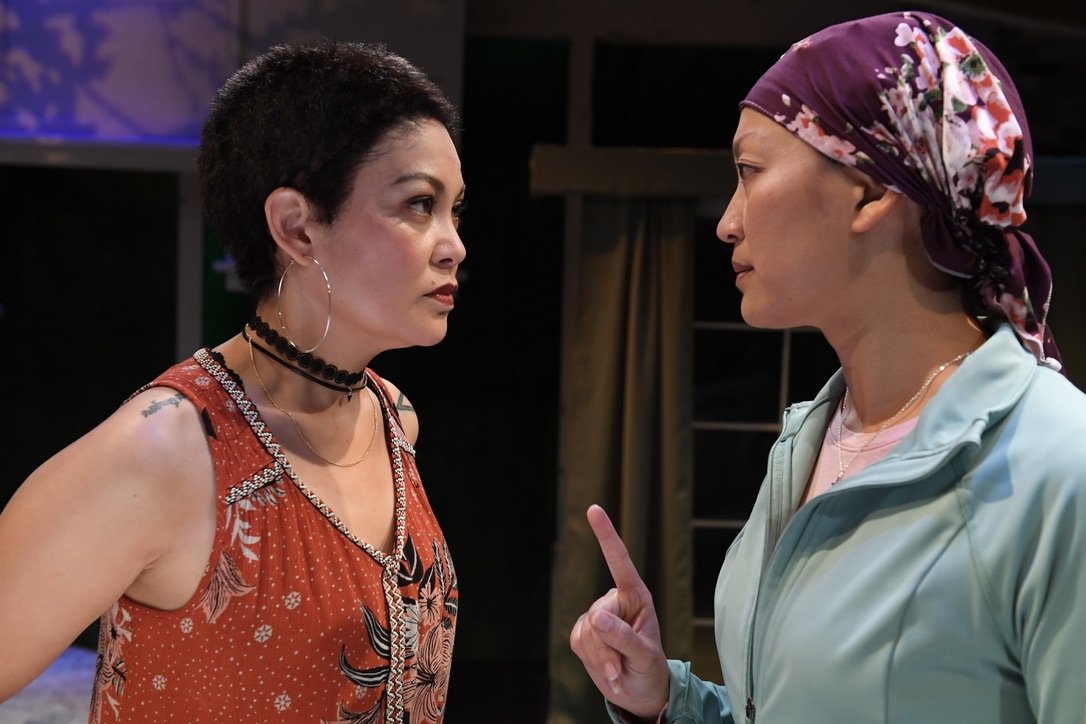    (left) RINABETH APOSTOL* and (right) NICOLE TUNG*      Credit: Dave Lepori      Production photos for&nbsp;San Jose Stage Company’s production of BALD SISTERS&nbsp;by&nbsp;VICHET CHUM and directed by JEFFREY LO.      Date: September 13, 2023   