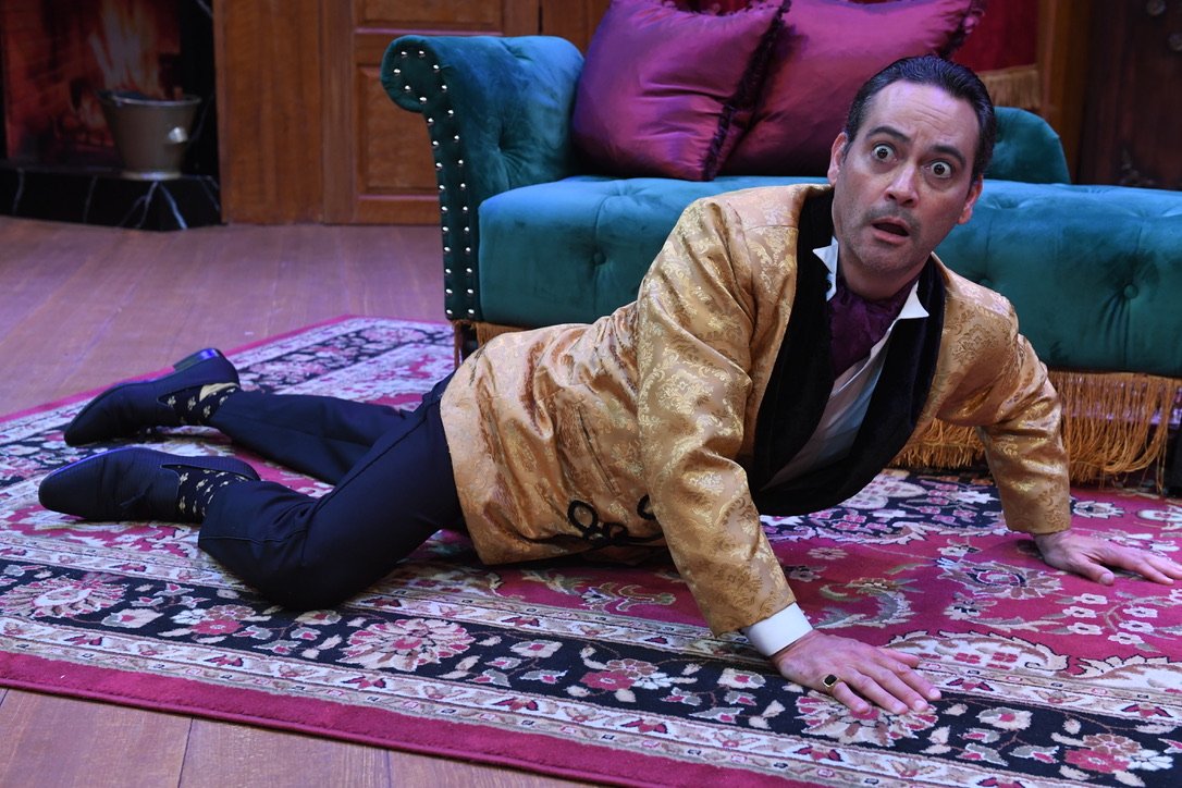    JOHNNY MORENO*      Credit: Dave Lepori      Photos for&nbsp;San Jose Stage Company’s production of THE PLAY THAT GOES&nbsp; WRONG by HENRY LEWIS, JONATHAN SAYER &amp; HENRY SHIELDS. Directed by KENNETH&nbsp; KELLEHER.      Date: November 15, 2023