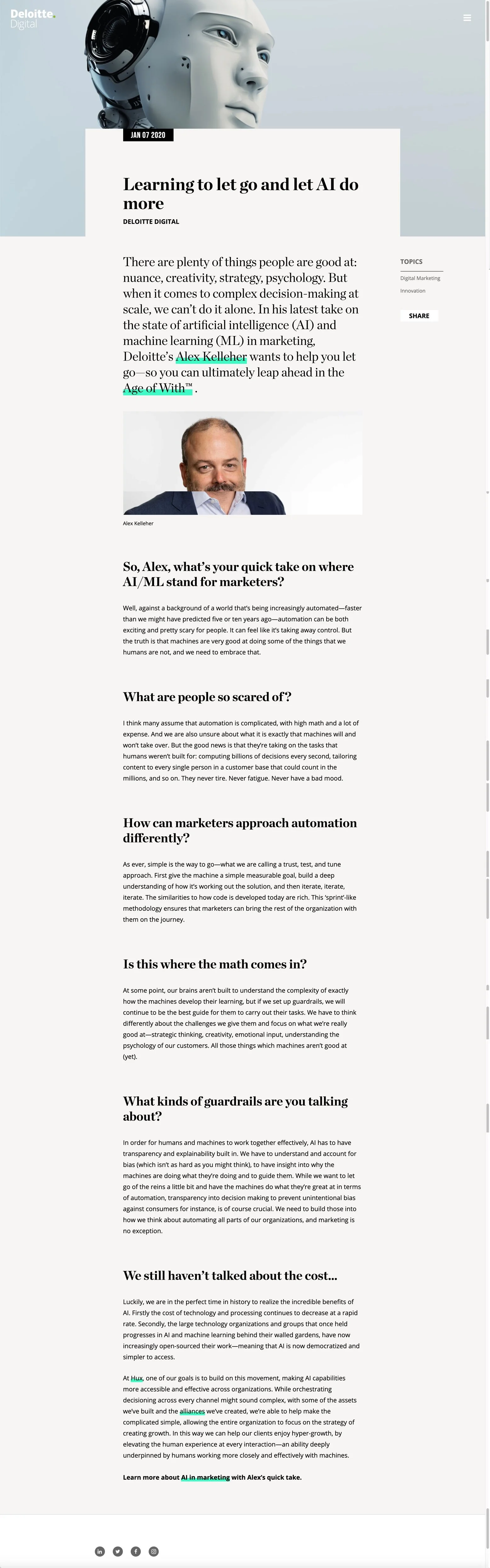 deloittedigital.com: Learning to let go and let AI do more