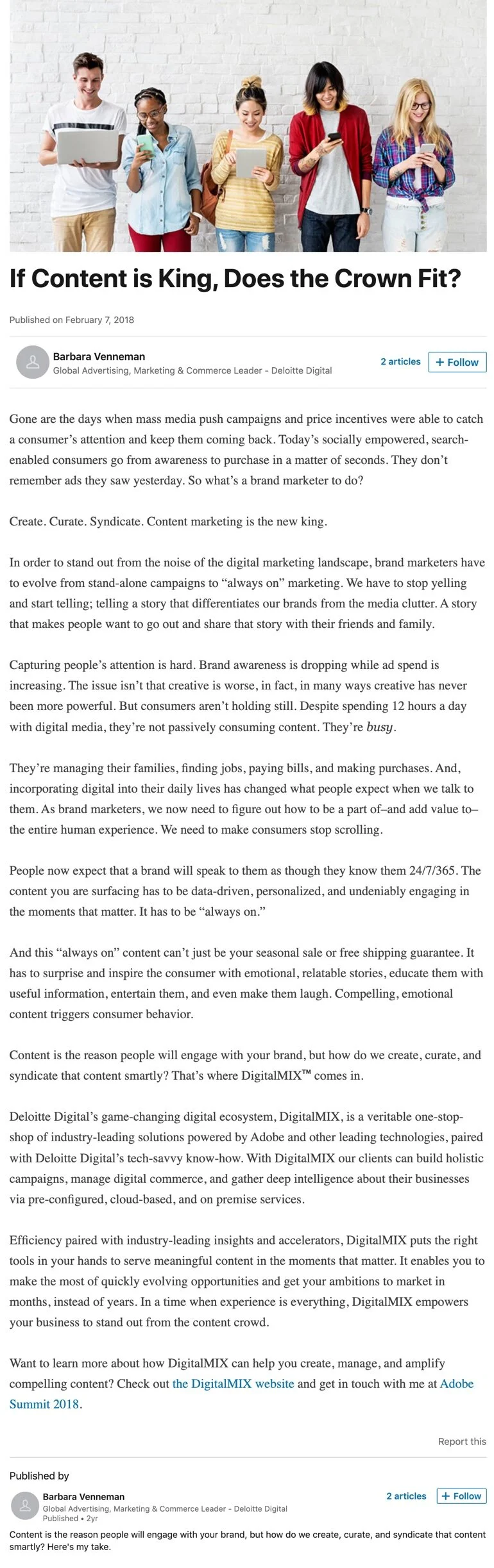 If Content is King, Does the Crown Fit?