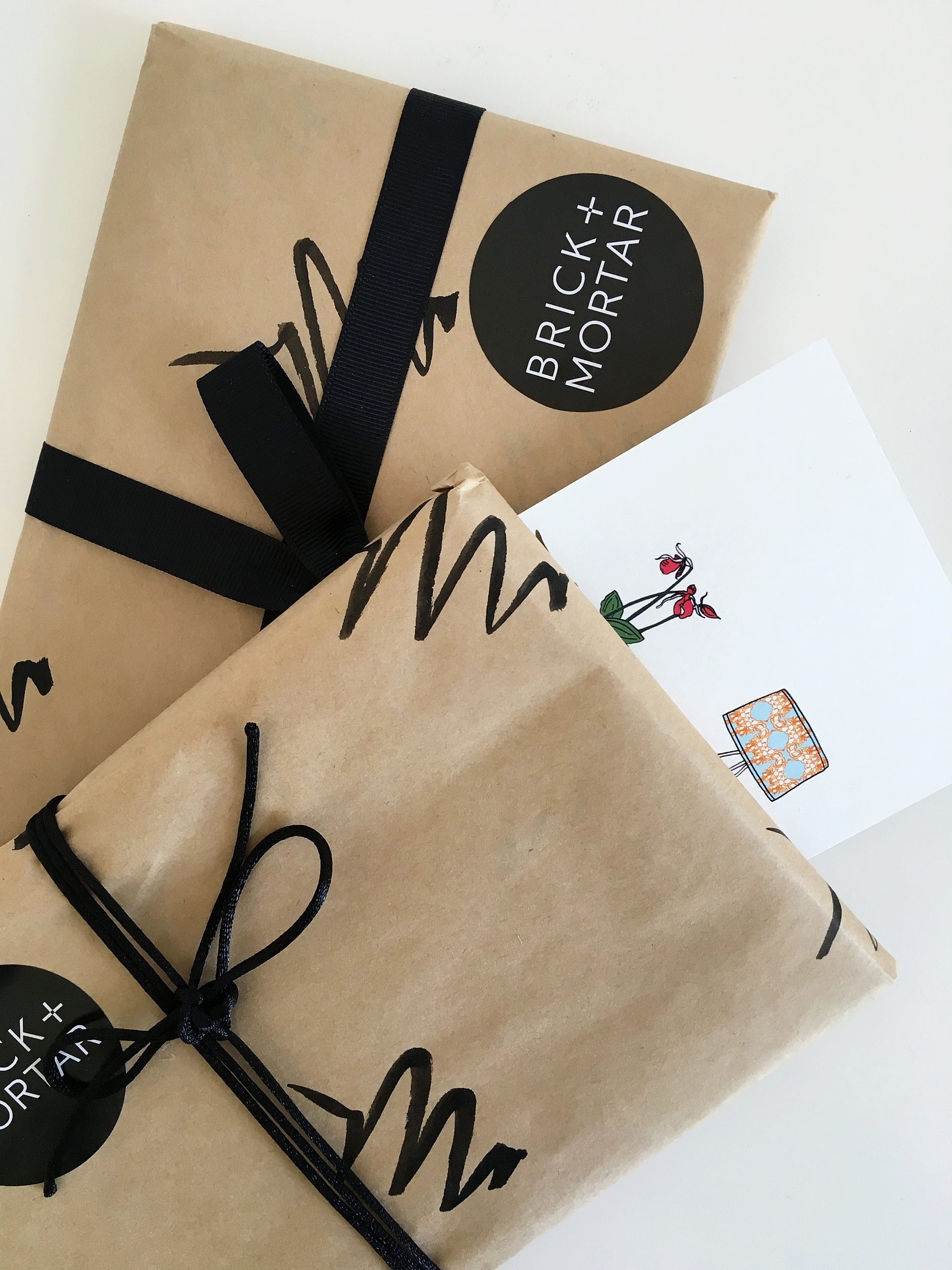 Sarah's touch on her gifts - the simplicity of the little swirls drawn on paper