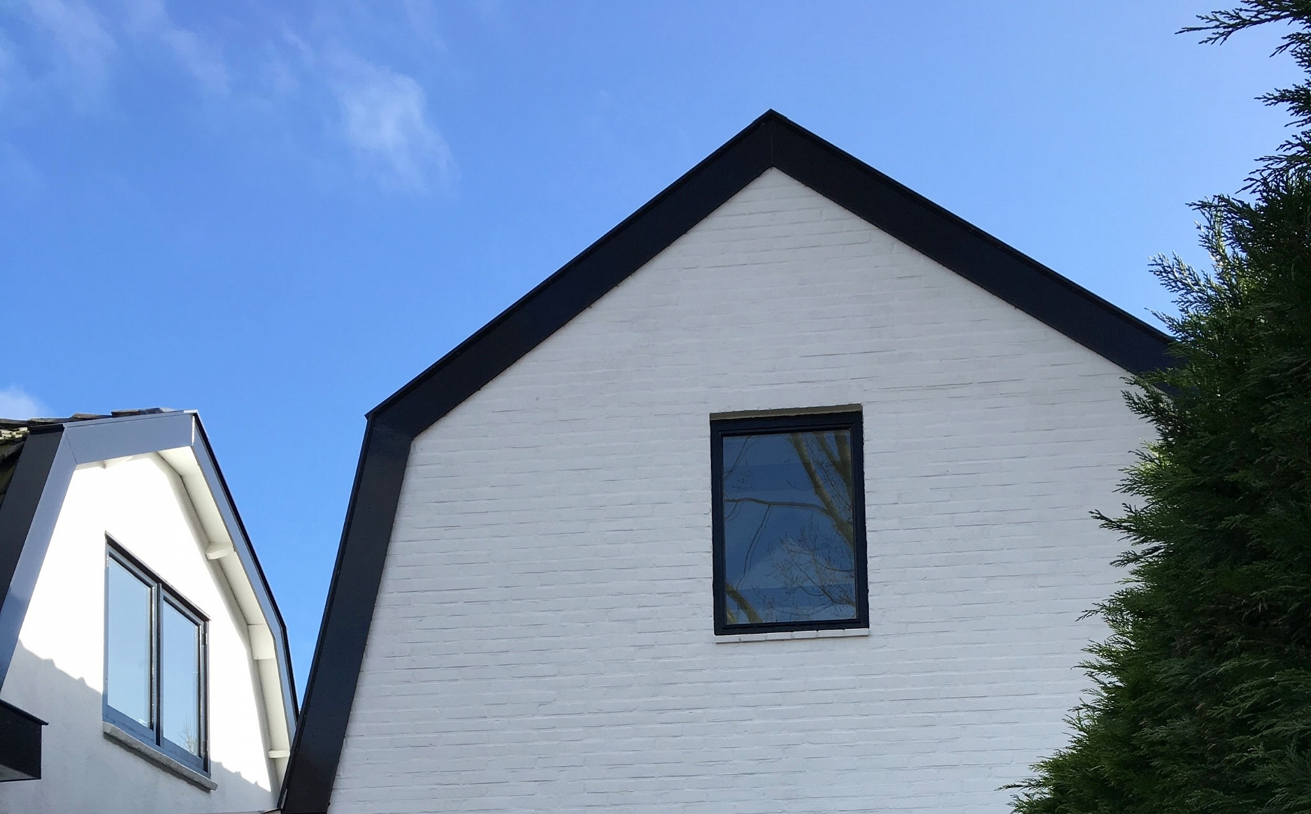 ~the two rooftops of our house near Amsterdam.