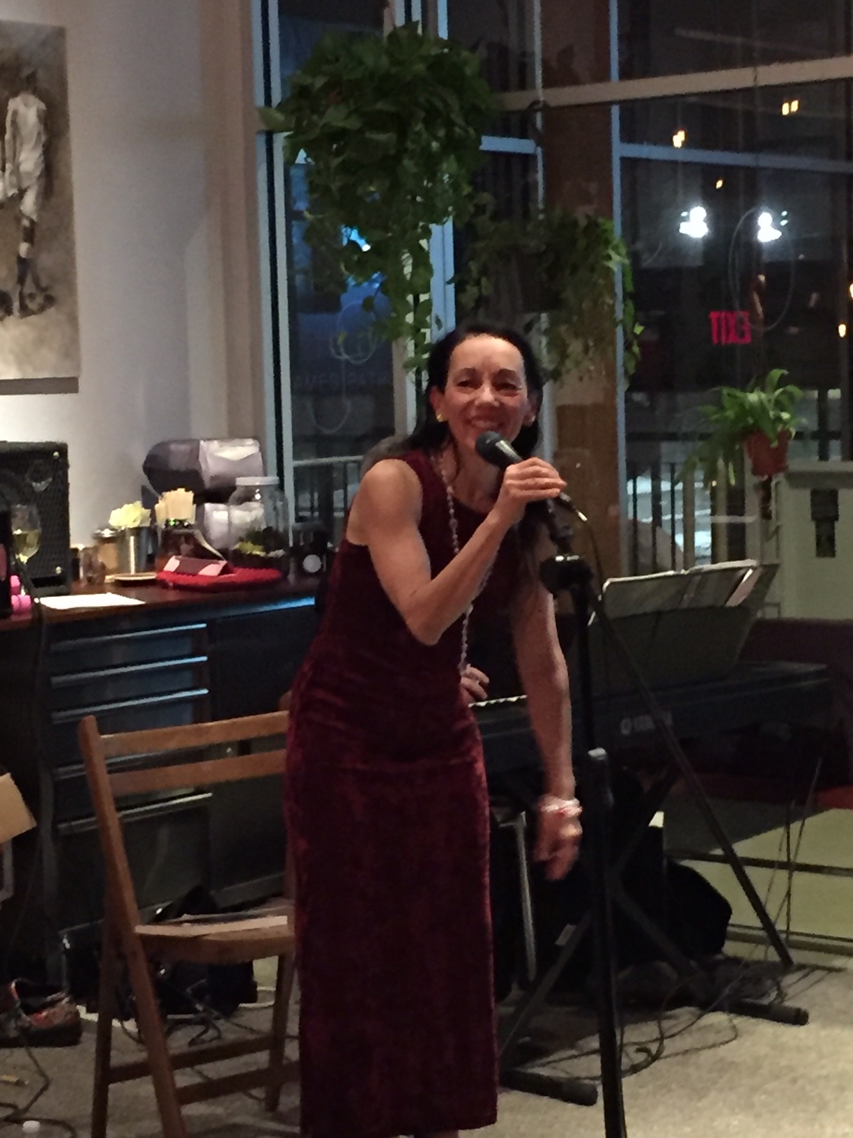 Internal Matter Restaurant and Cafe 4.25.16 - Sharon sings pop and Broadway show tunes