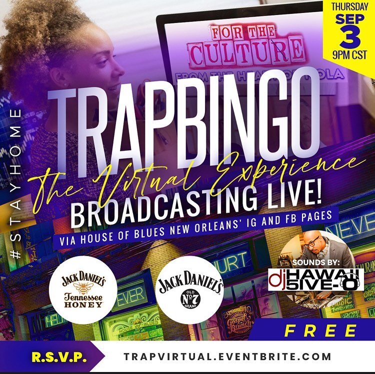 Time for Trap Bingo Tonight!!! Excited to join the @theofficialtrapbingo for some stay-at-home fun. Peep the flyer for details. Tune in for good music, good fun, and of course some words about jury duty. #jurydutyismyduty