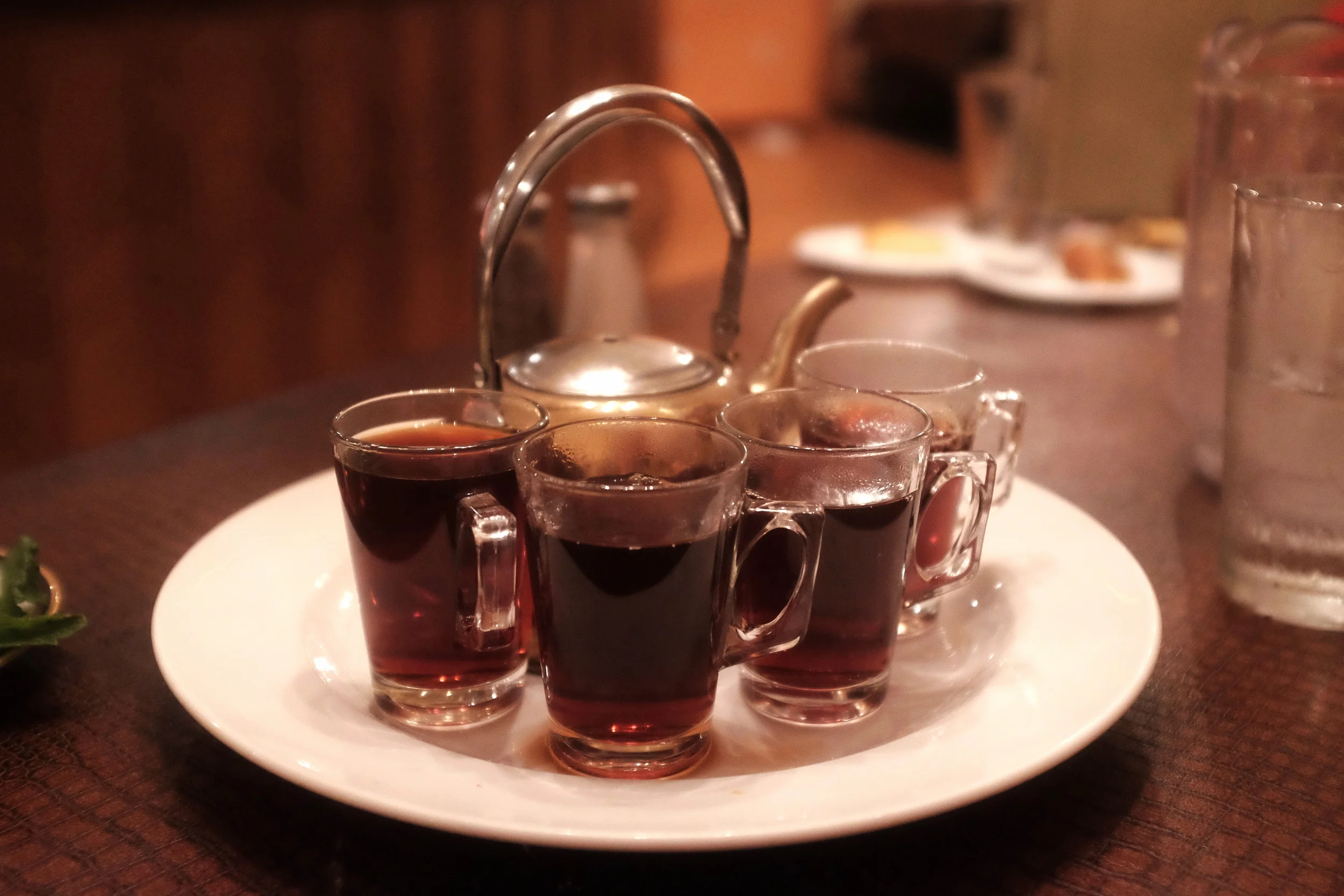 Of course, no meal in the Middle East would be complete without some tea. Try it with mint and 3+ spoons of sugar if you want to drink it like a "local."