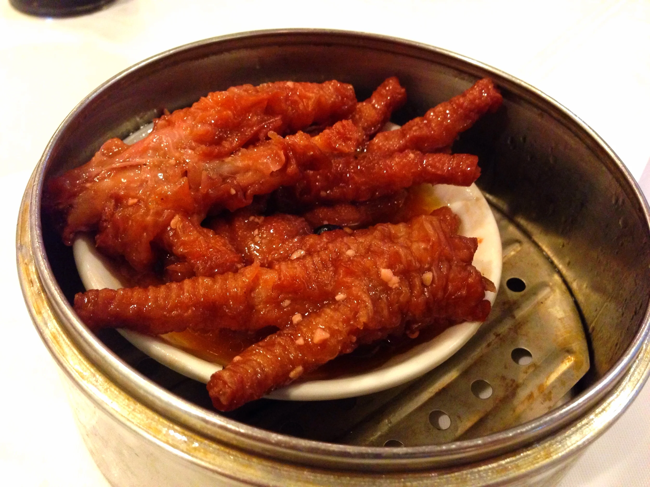 Braised chicken feet. Quite delicious