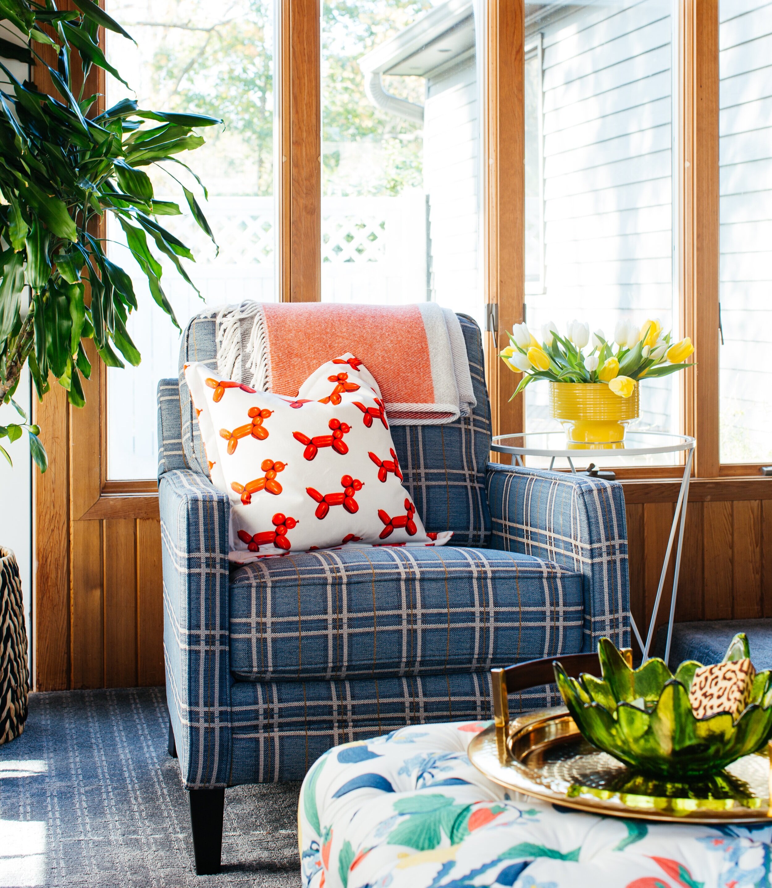 ORC+sun+room+design+by+TheRathProject+plaid+club+chair+Raymour+Flanigan.jpg