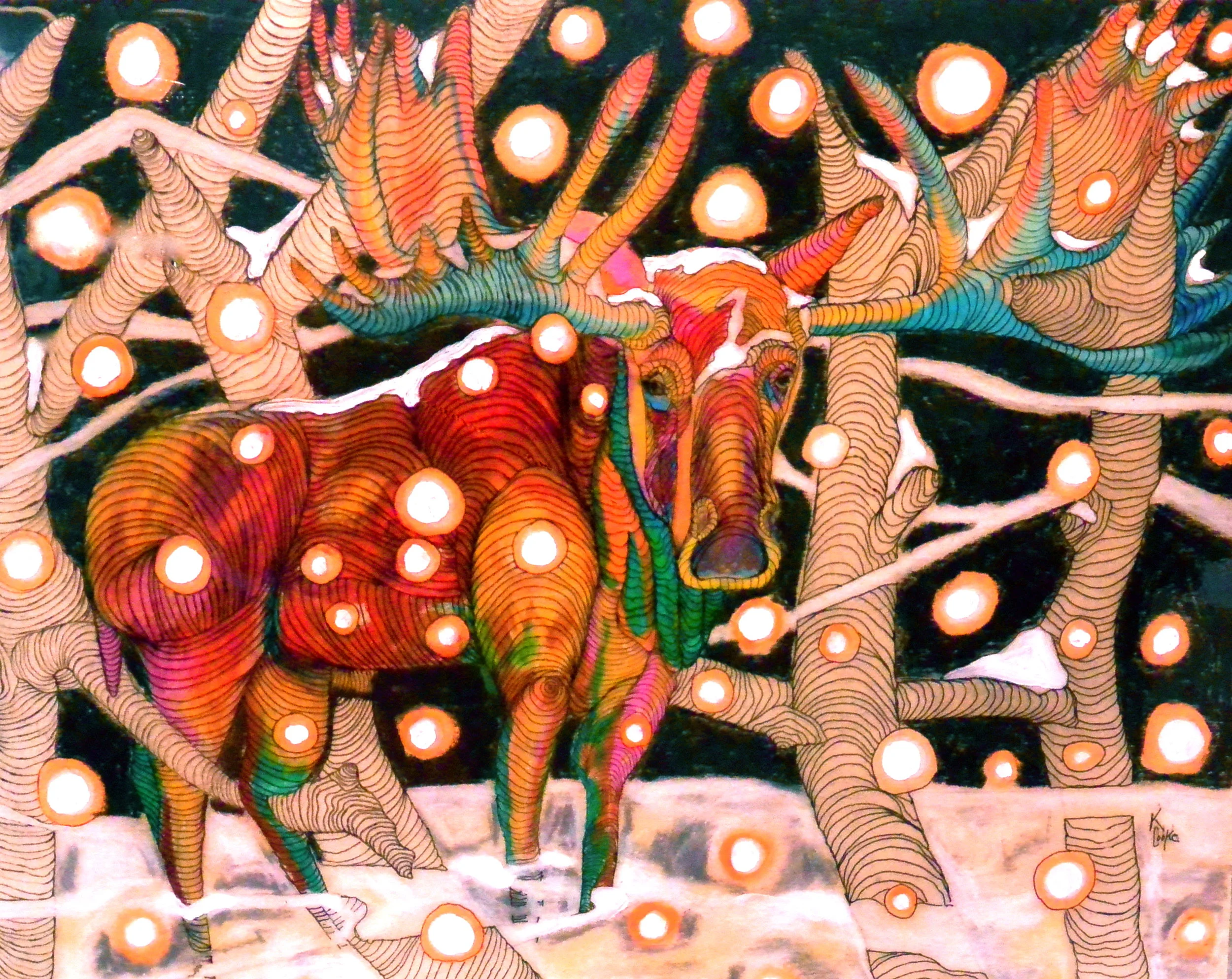 Snowballs, 24”x18”, SOLD