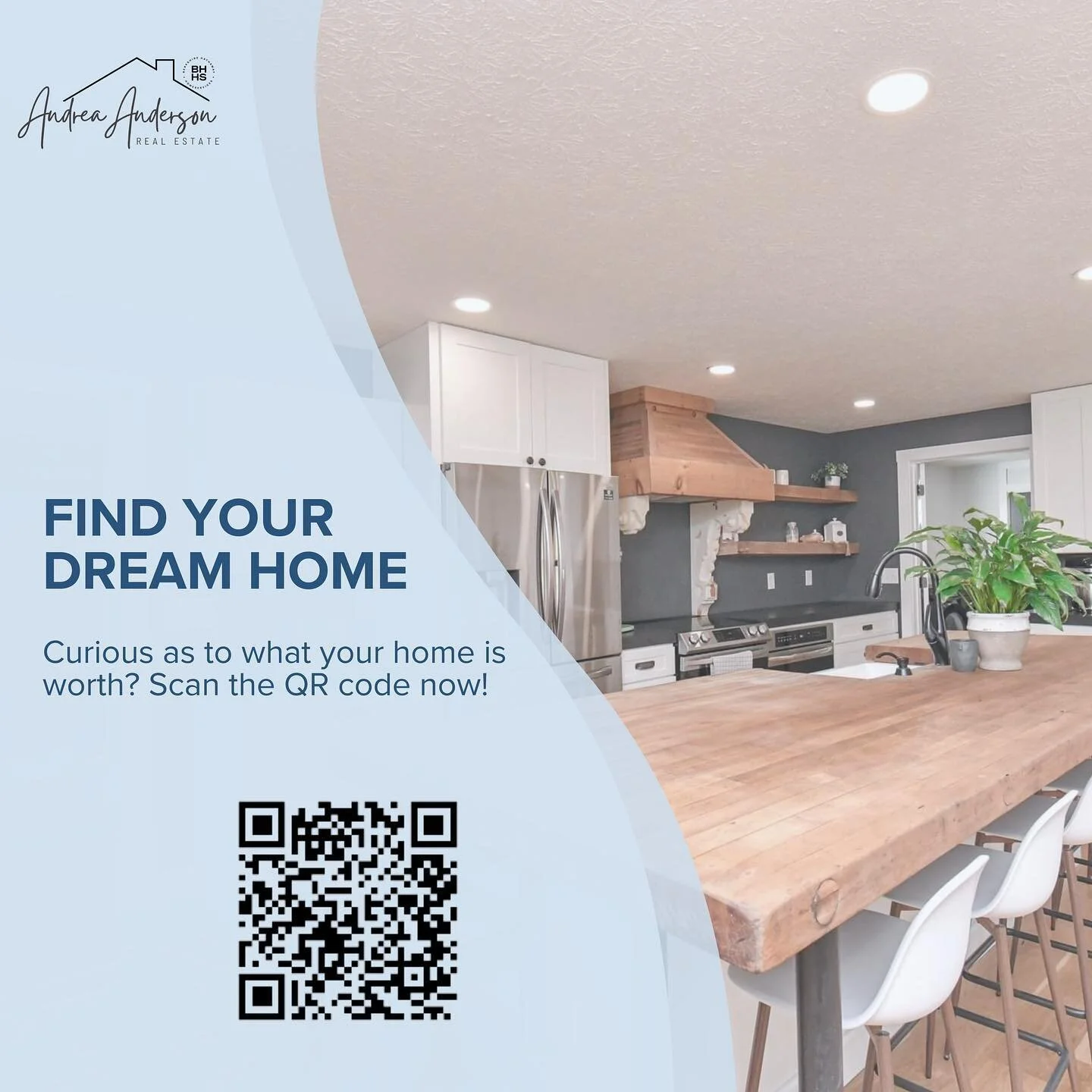 Happy Saturday friends!! 🏡💰 

Curious as to what your home is worth or if you would be entering the market at the right time? Scan this QR code or DM me and I&rsquo;d be happy to share!! 

Andrea Anderson
REALTOR&reg;
Berkshire Hathaway HomeService