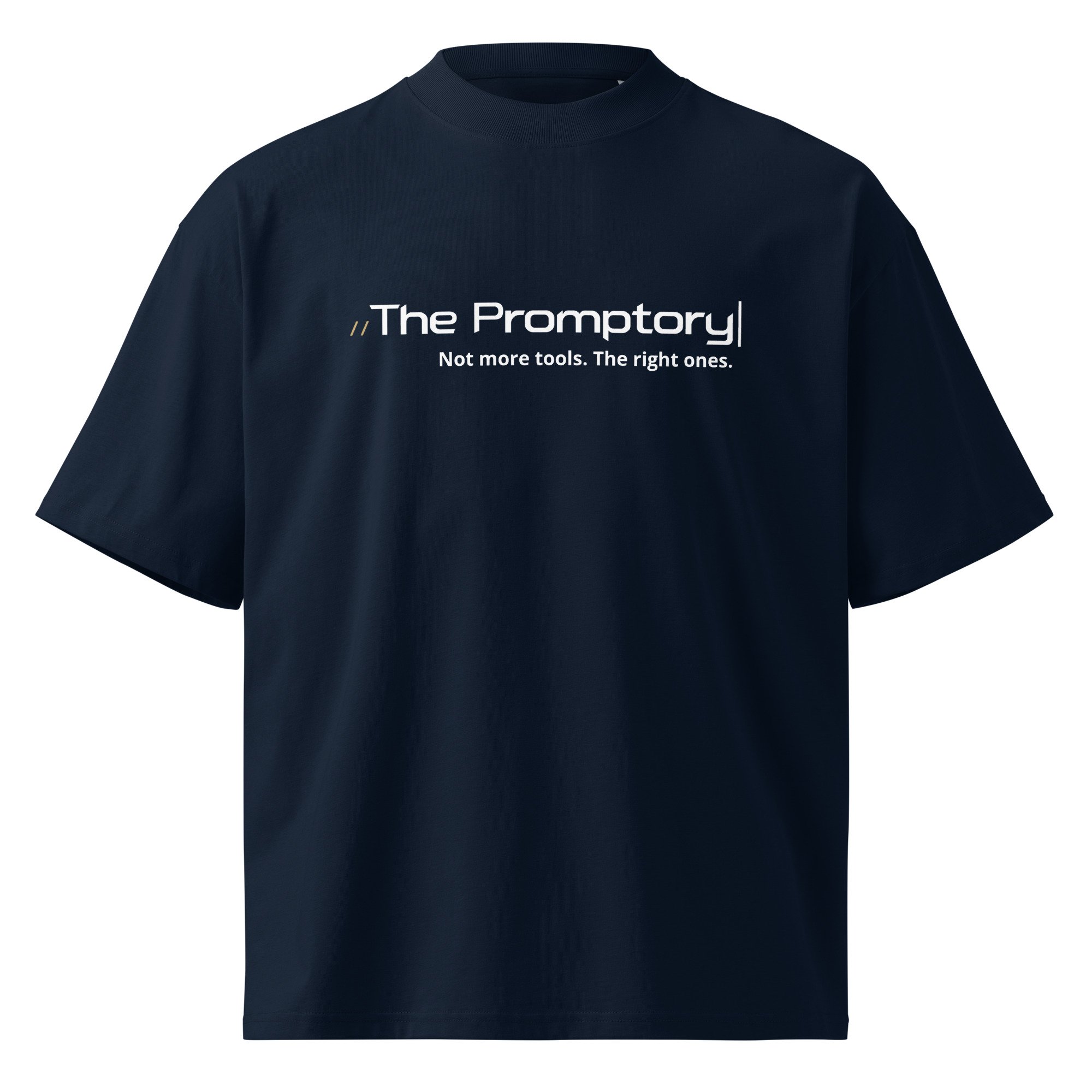 unisex-organic-oversized-high-neck-blaster-2.0-t-shirt-french-navy-front-6ae38fe359d9d.jpg