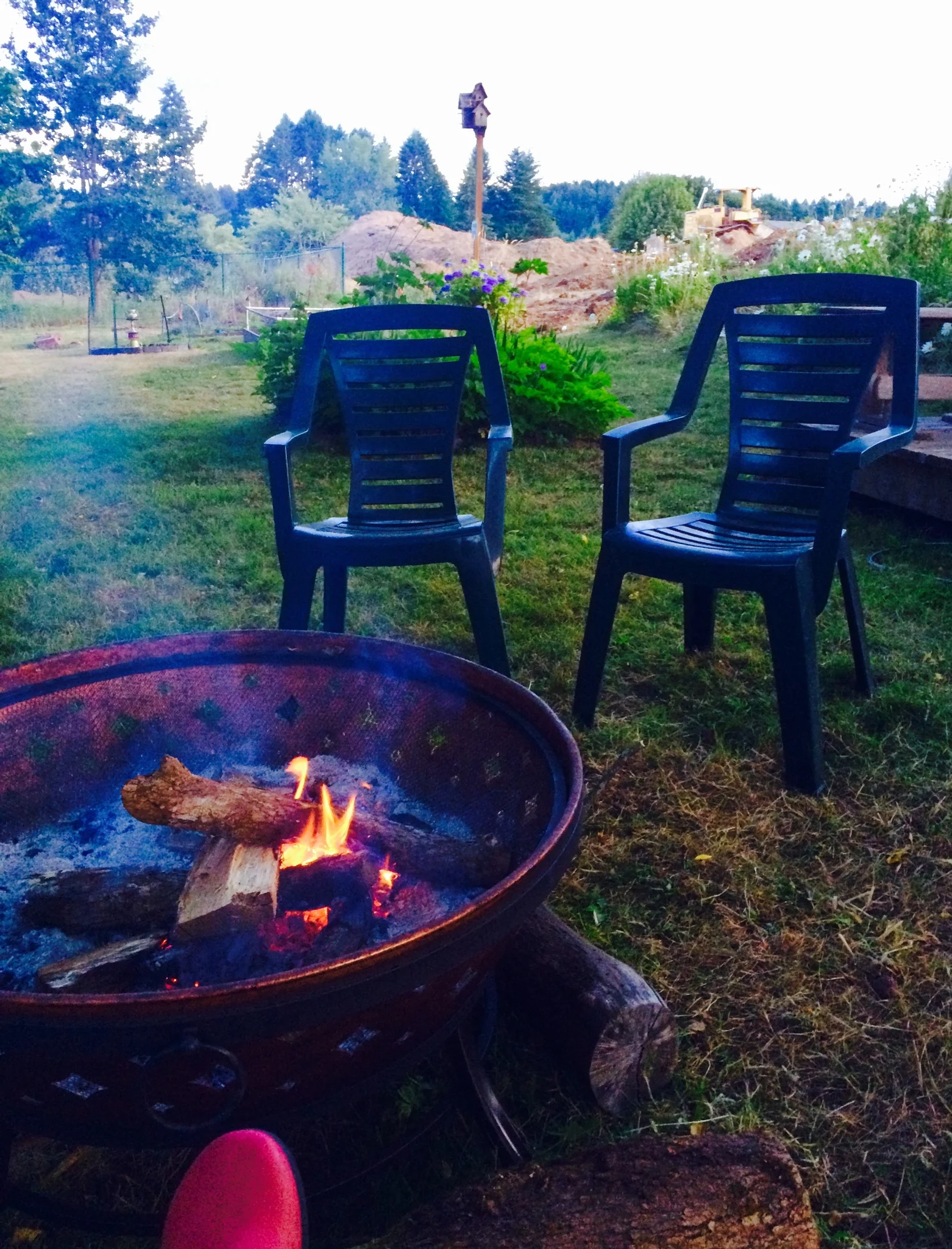 bluegrass living fire pit table on Gallery Green Grove Cohousing Community