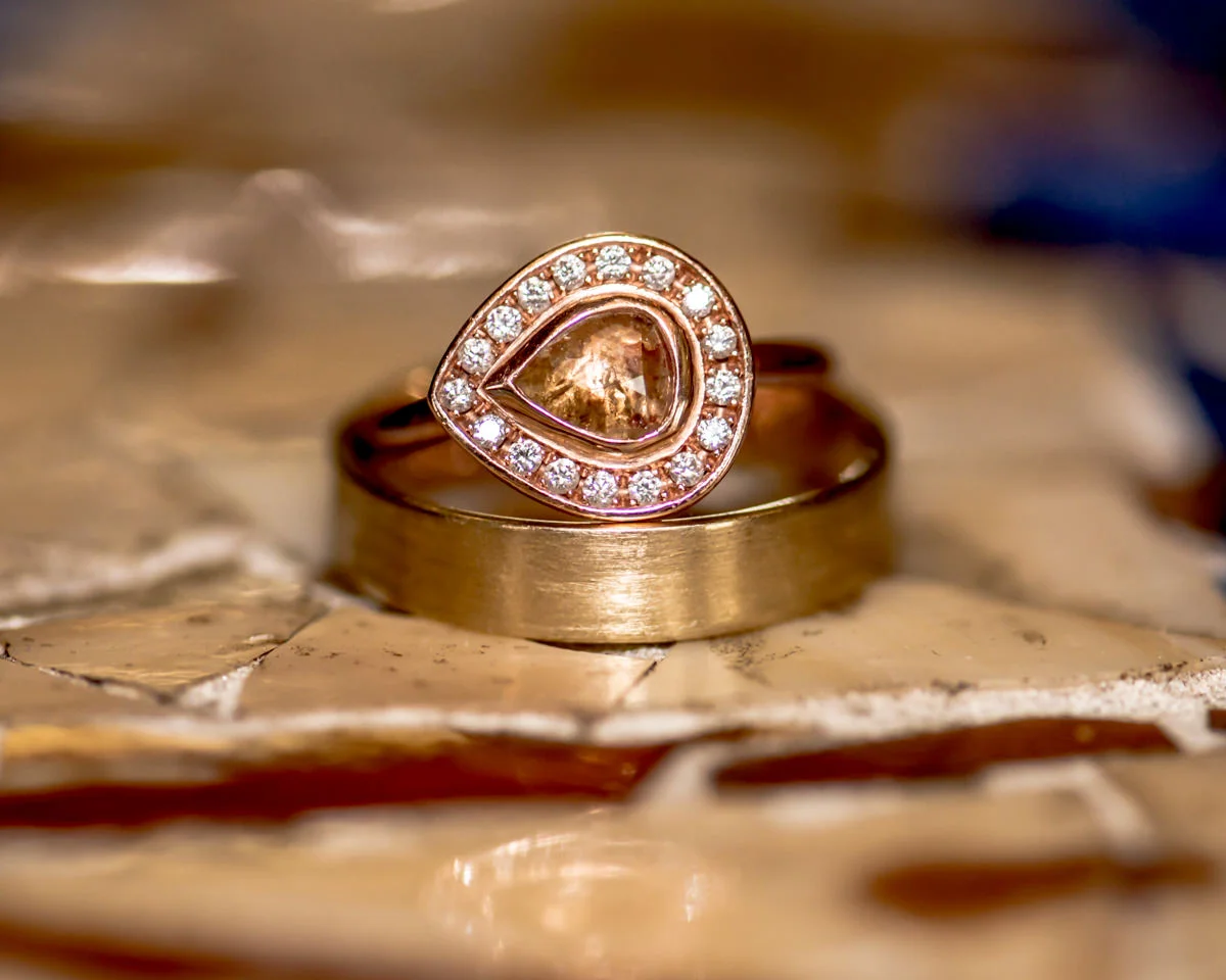 Engagement Ring Robbins Brothers Rose Gold Yellow Diamond Seattle.jpg