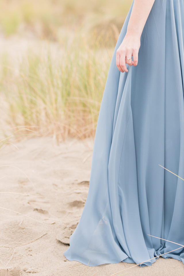 Beach dress Lulus engagement photos