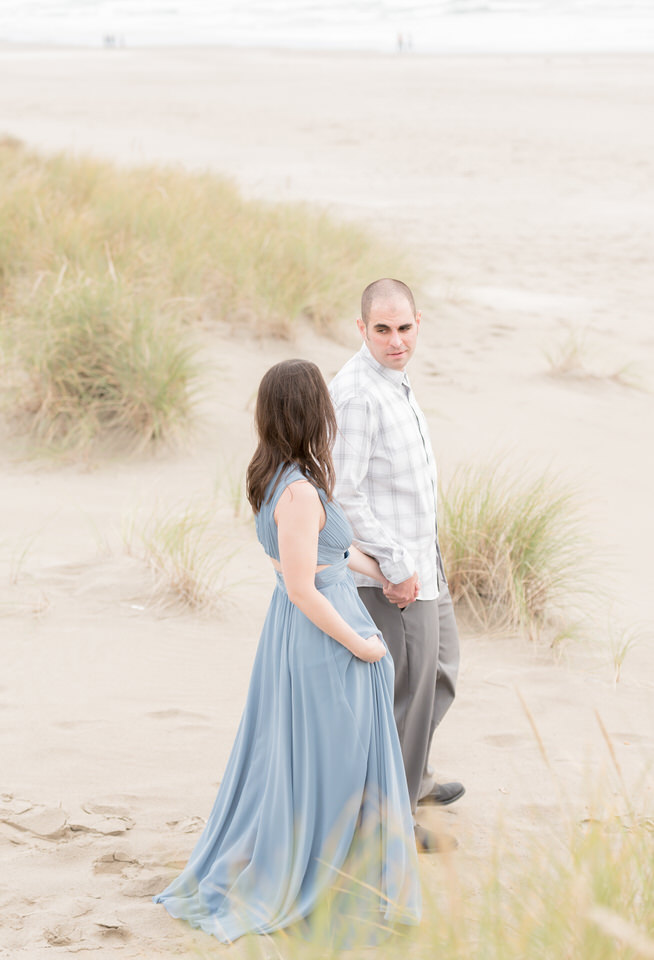 Haystack Rock Beach Formal Engagement Session