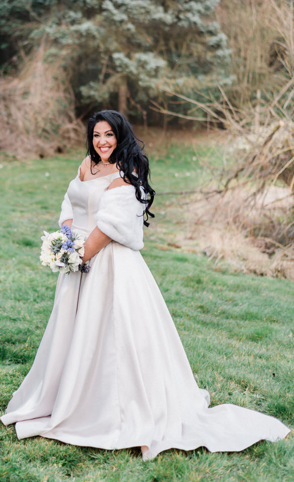 Spring Seattle wedding silk gown white fur wrap navy suit CServinPhotographs-8.jpg