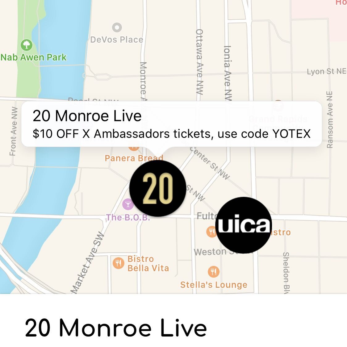 🚀🚀🚀 Get hooked up on tickets for @xambassadors at @20monroelive via the Yote map 🗺 use code: YOTEX