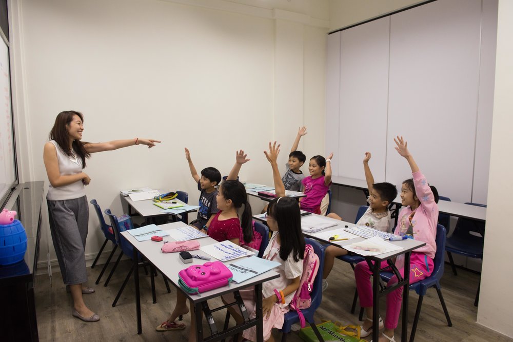 Students participating in classroom of The Alternative Story Tuition Centre