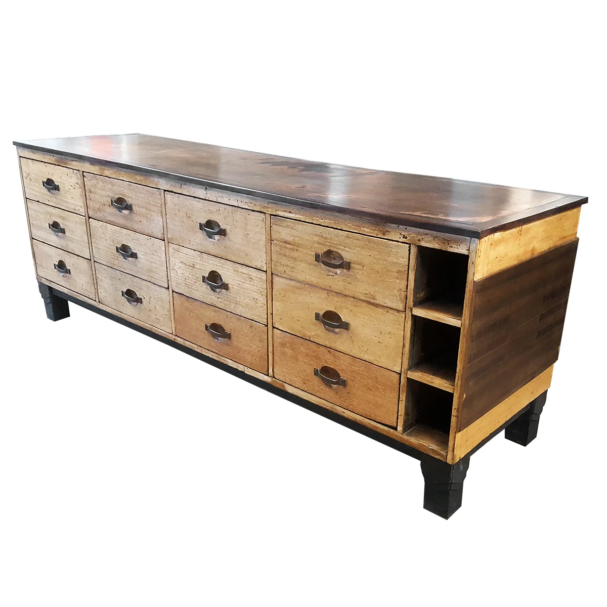 art deco wooden unit with 12 large drawers at Holyrood Architectural Salvage 146 Duddingston road west eh16 4ap