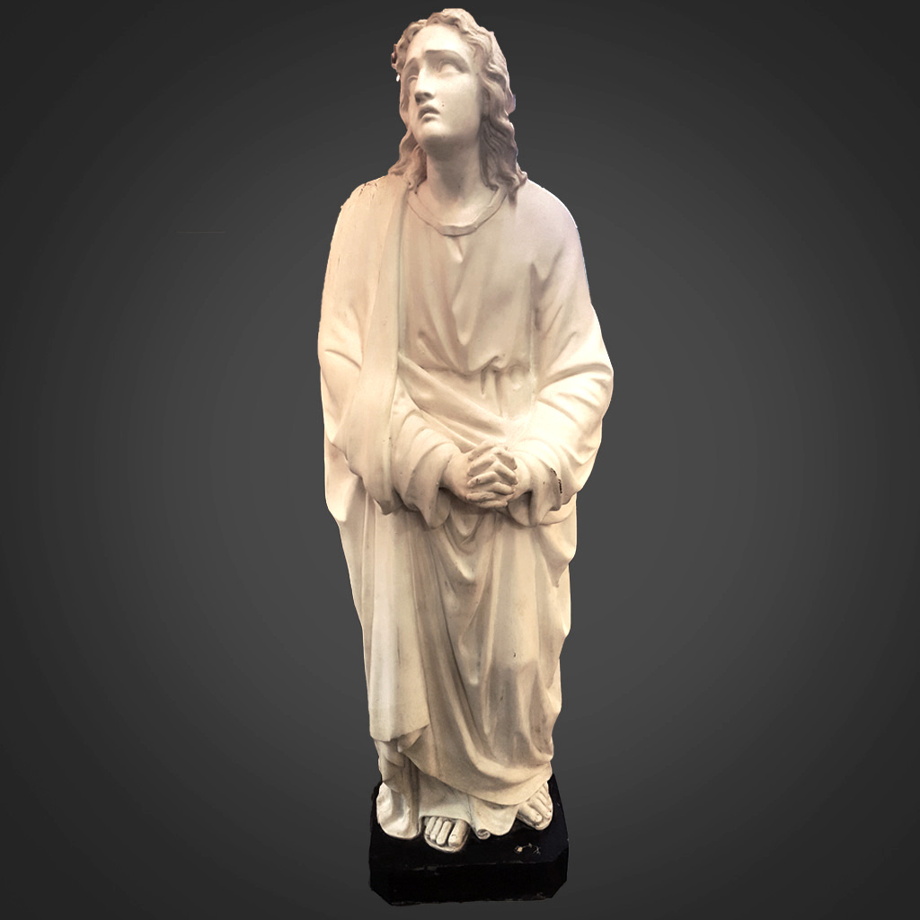 St John plaster statue antique edinburgh church