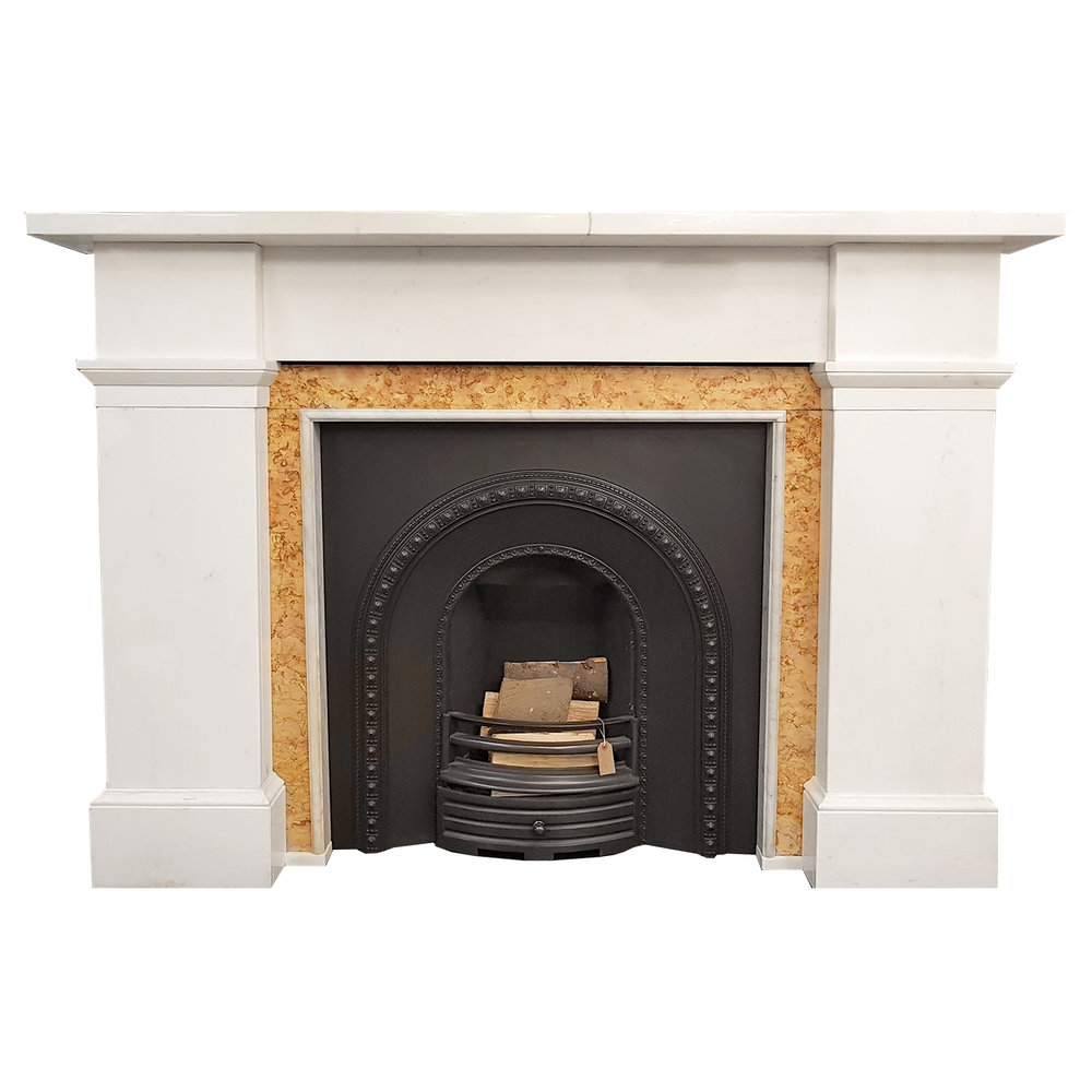 Antique Statuary Marble Fireplace Mantel With Slips Restoration Holyrood Architectural Salvage Antique Statuary Marble Fireplace, Marble Fireplace Restoration Edinburgh