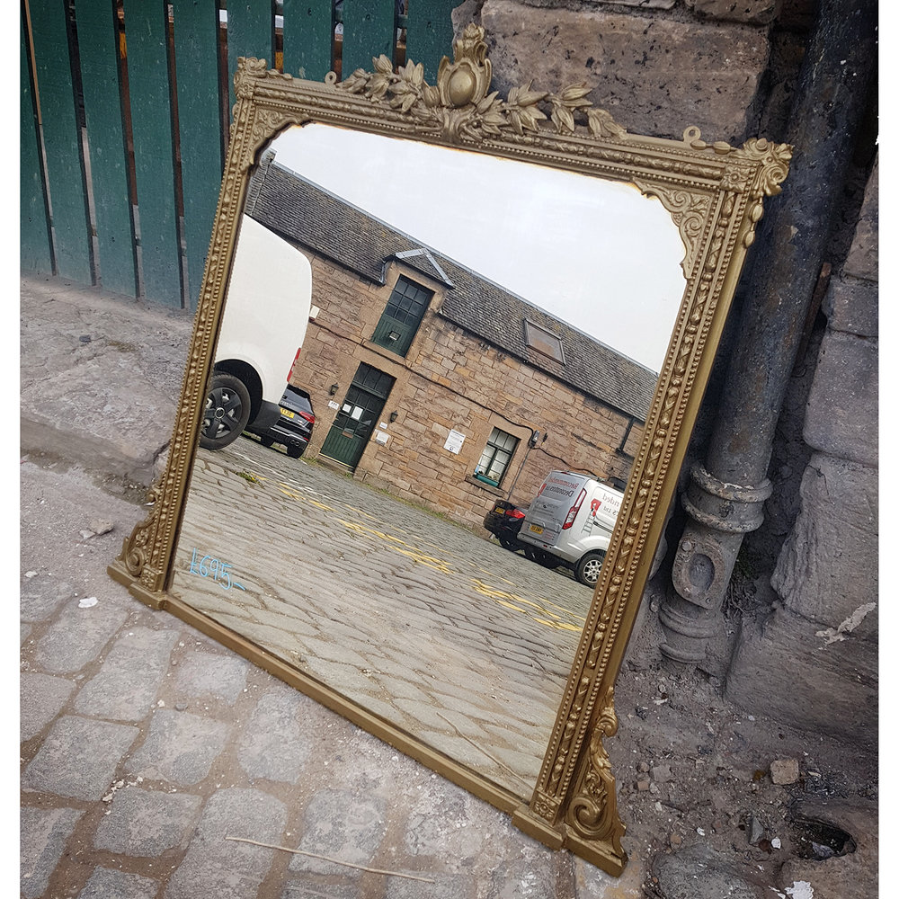 Antique Overmantle Mirror 1615 — Holyrood Architectural Salvage