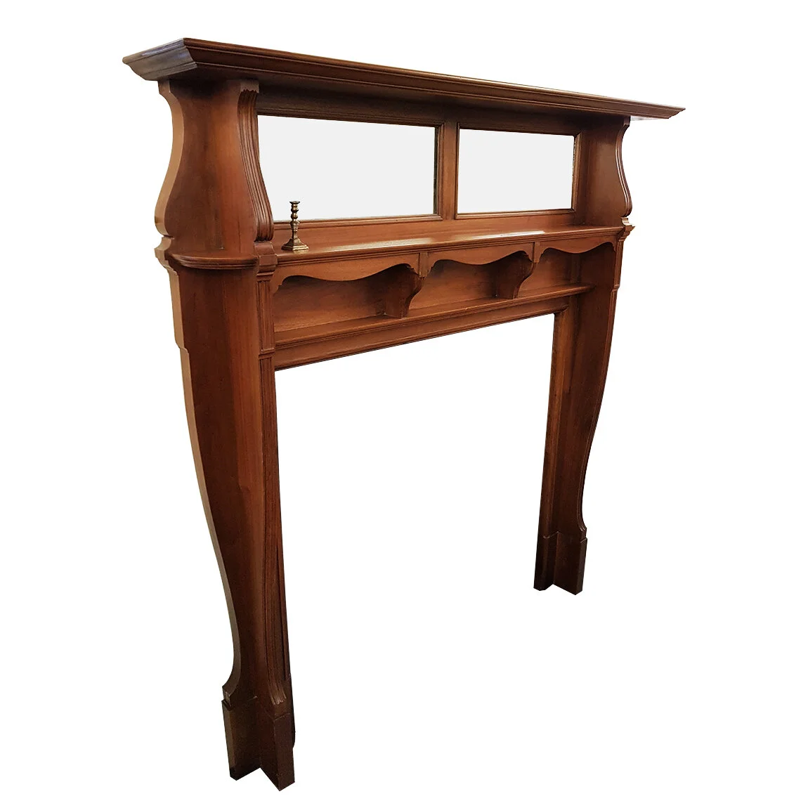 1444 Teak Fireplace Mantel.jpg