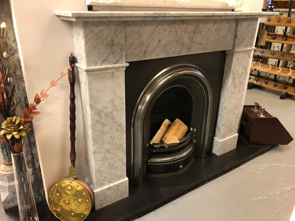 The Edinburgh Carrara marble mantel (0075) — Holyrood Architectural Salvage