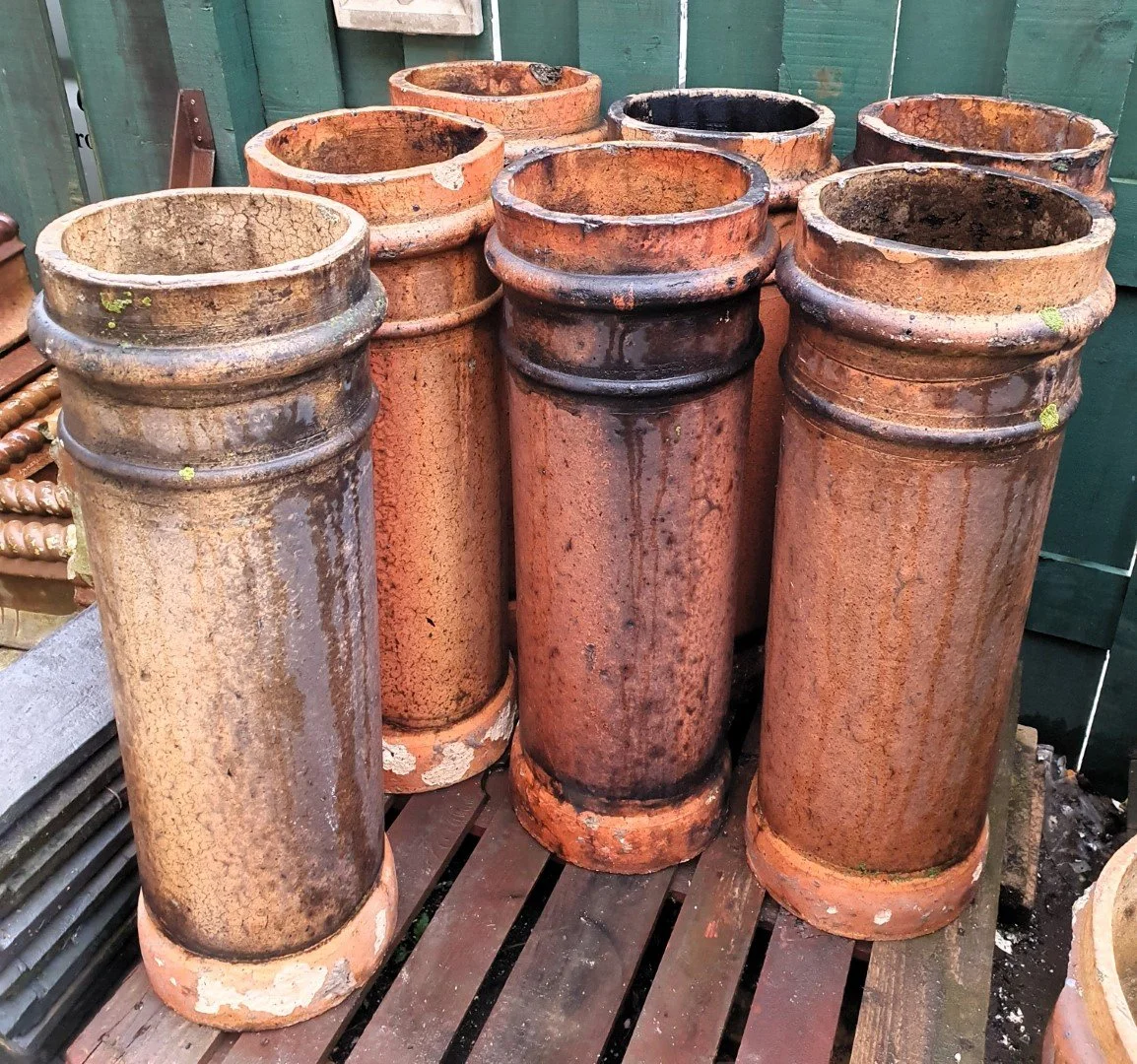 Original clay chimney pots from Edinburgh home