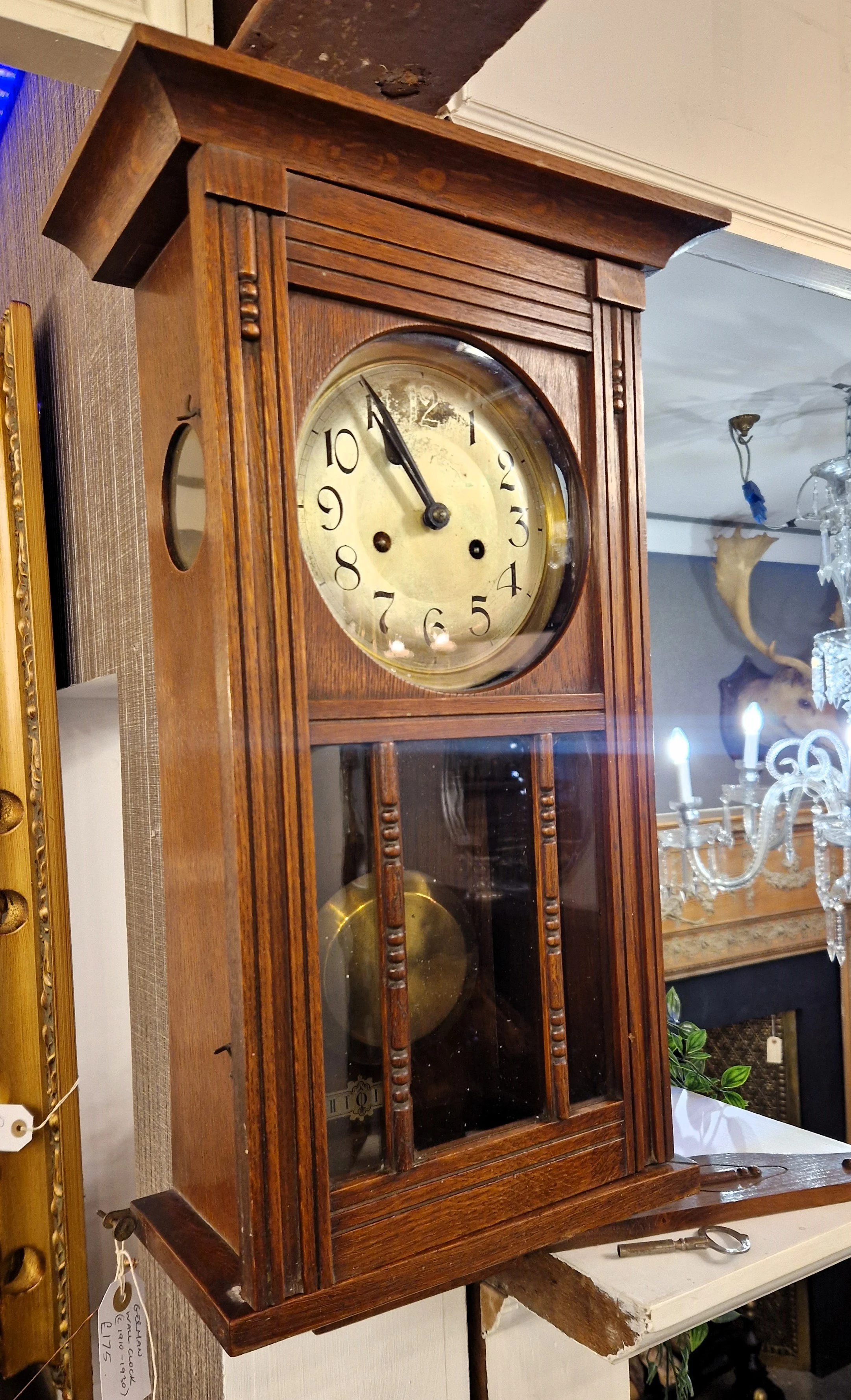 Vienna-style wall clock from Holyrood salvage