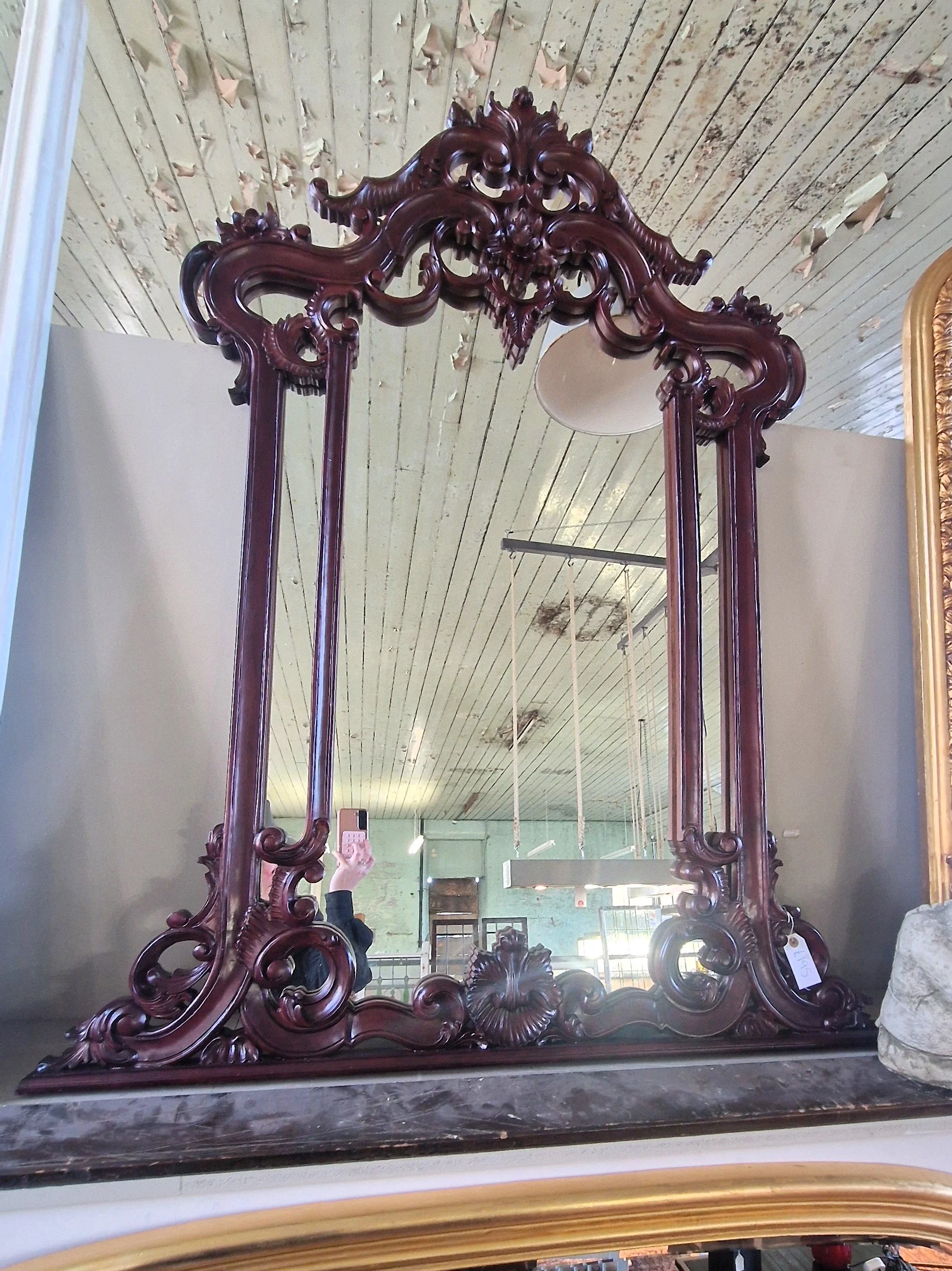 Antique style mirror from Holyrood salvage Edinburgh