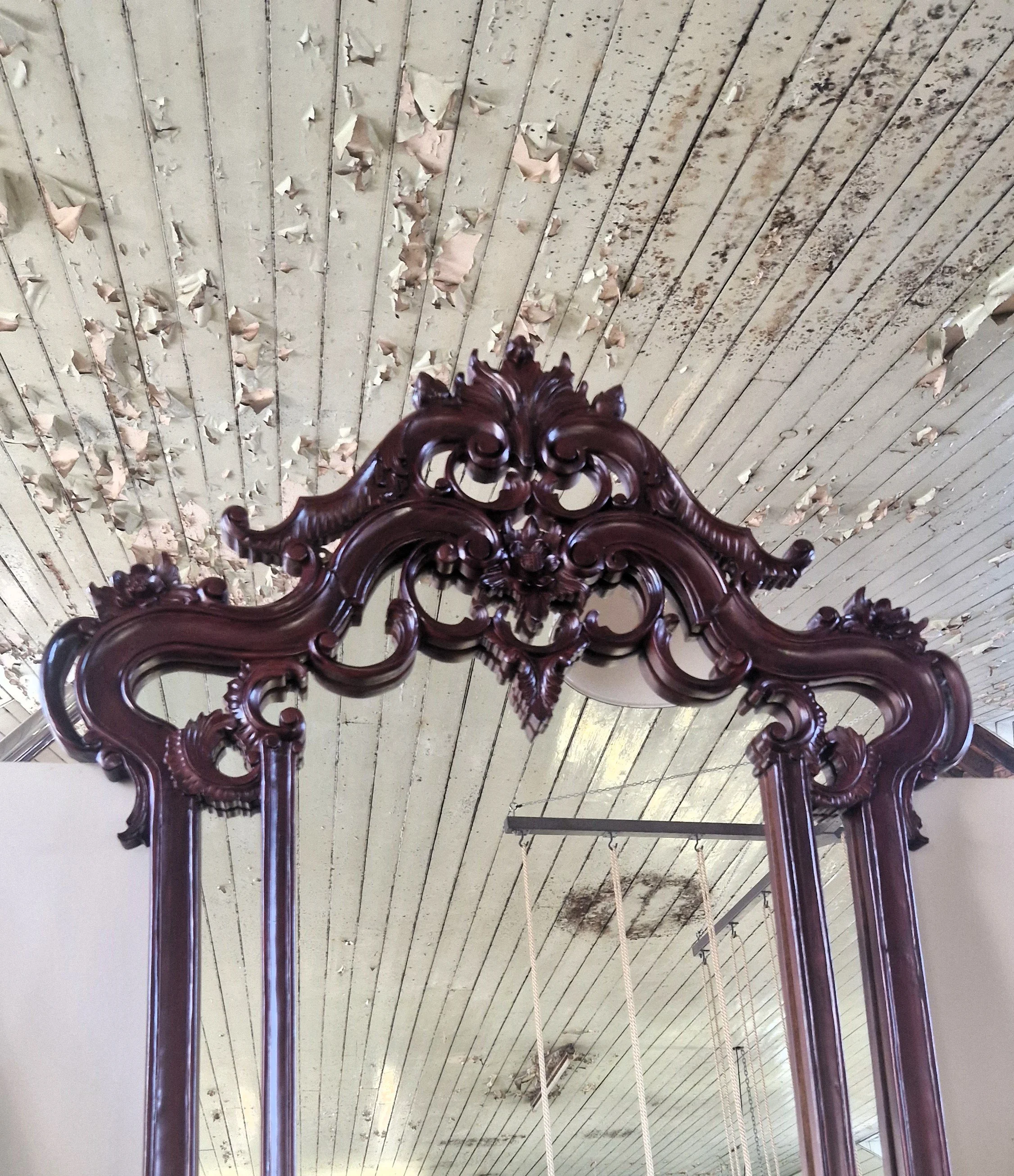 Mahogany framed mirror