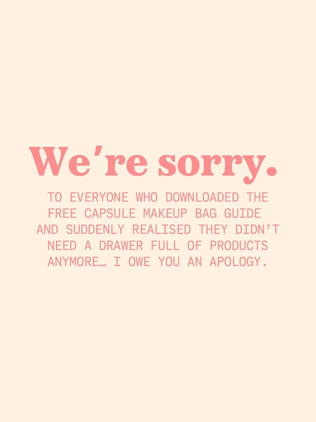 Our sincere apologies &hellip;
