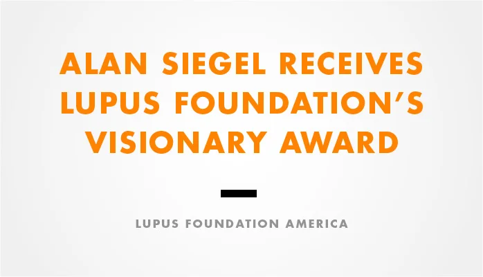 ALAN SIEGEL RECEIVES LUPUS FOUNDATION’S VISIONARY AWARD