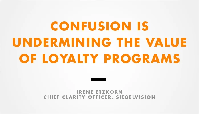 CONFUSION IS UNDERMINING THE VALUE OF LOYALTY PROGRAMS