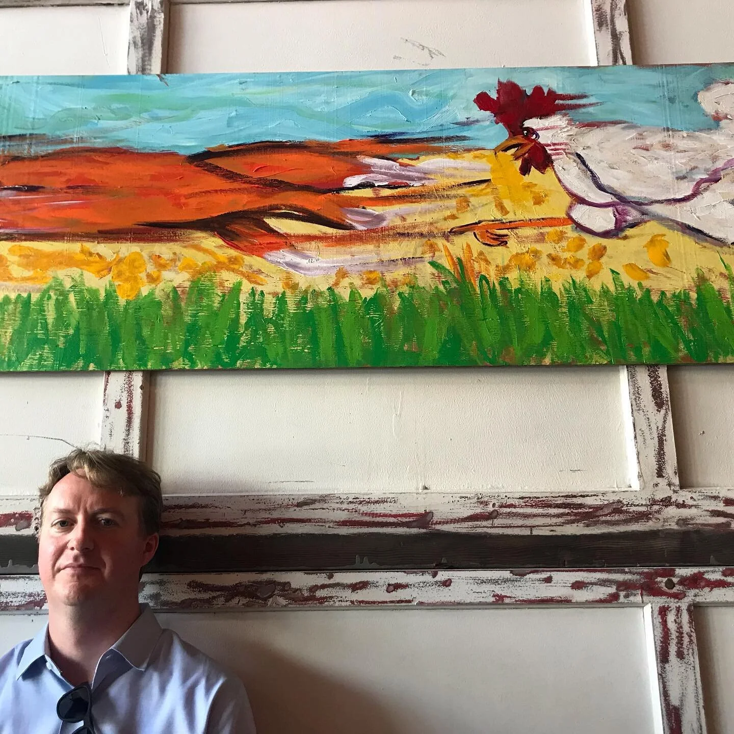 Delicious lunch with a very serious Brad.