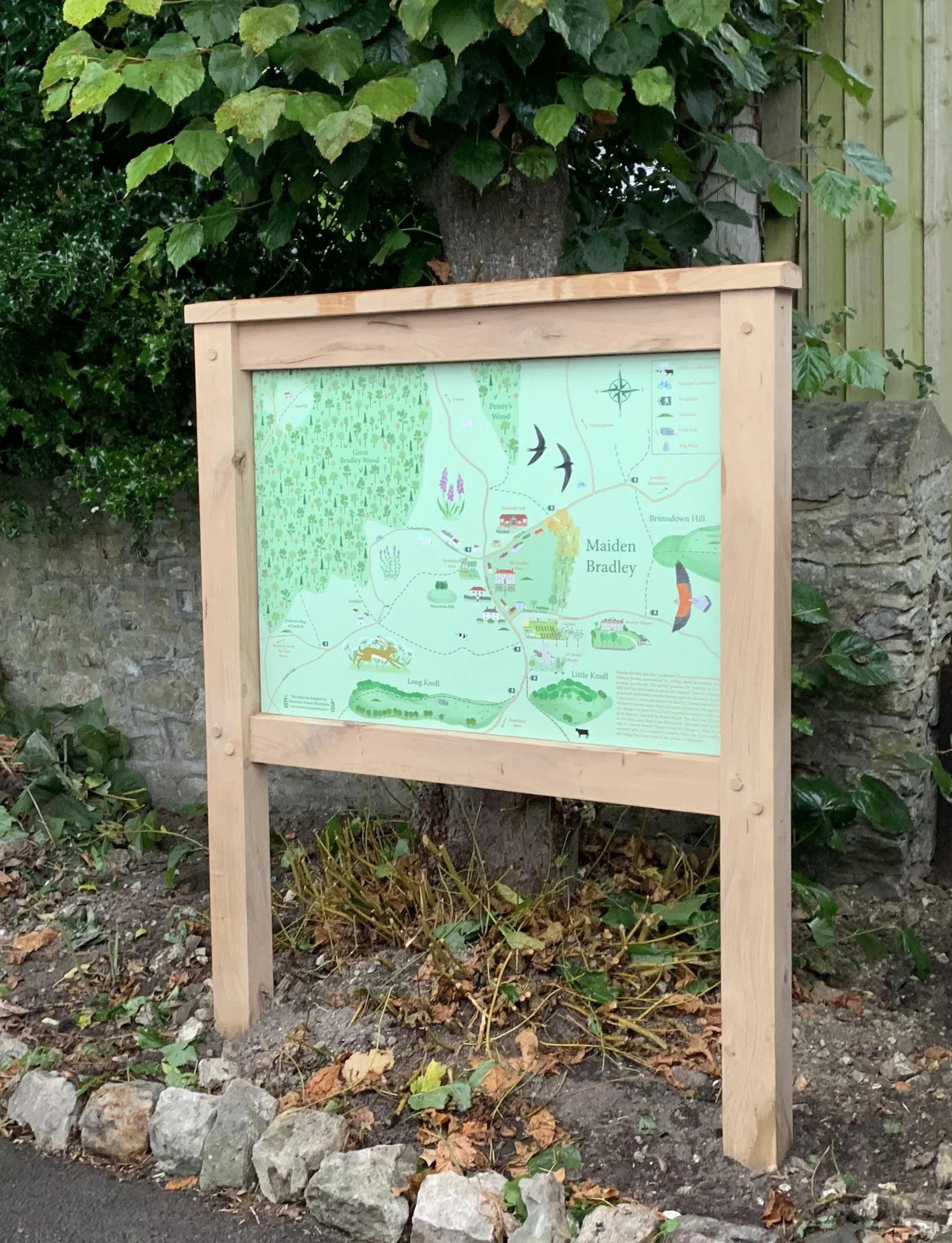 Maiden Bradley Map sign